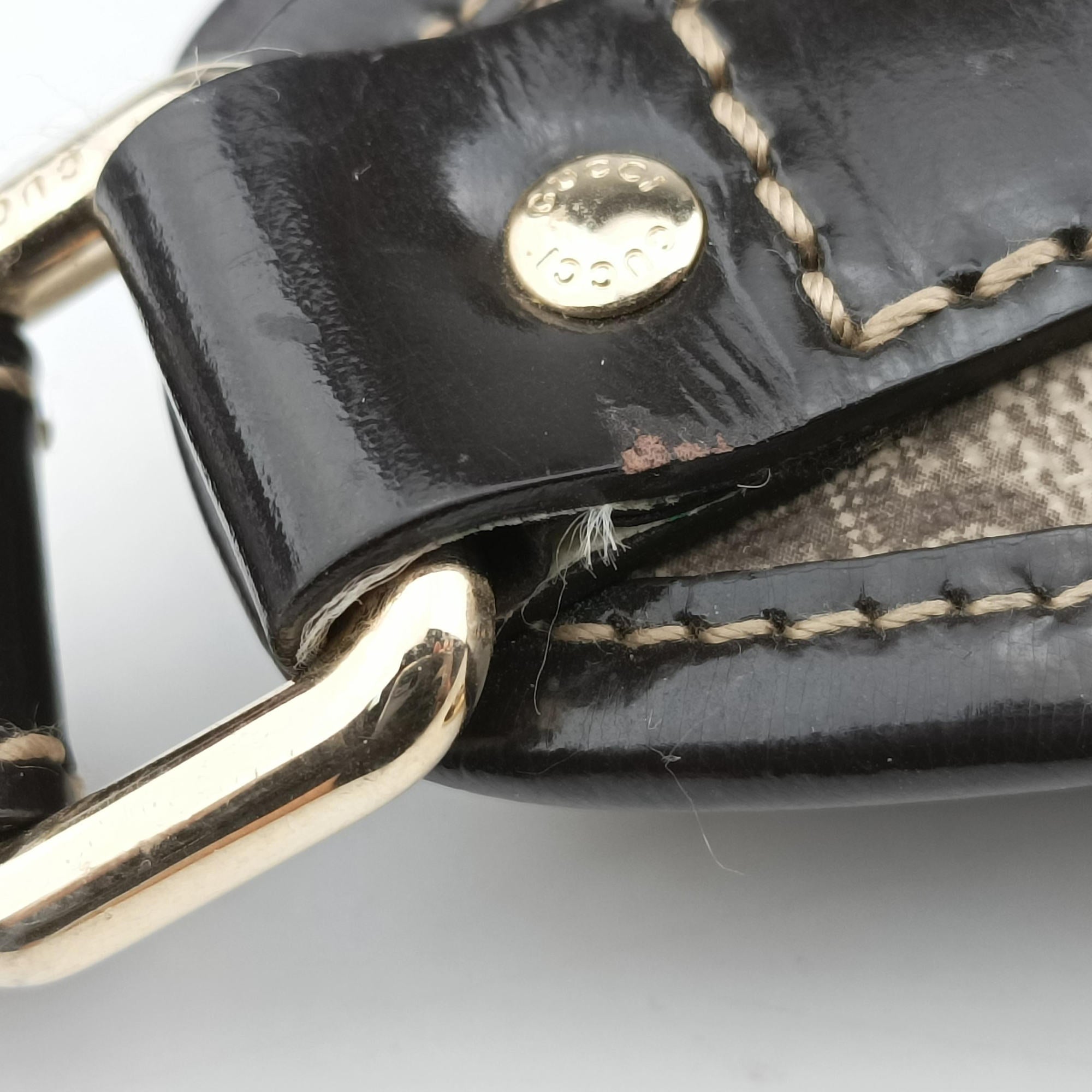 Secondhand Gucci Jackie Brown PVC coated canvas×Leather 203495 handbag | stylenewstar