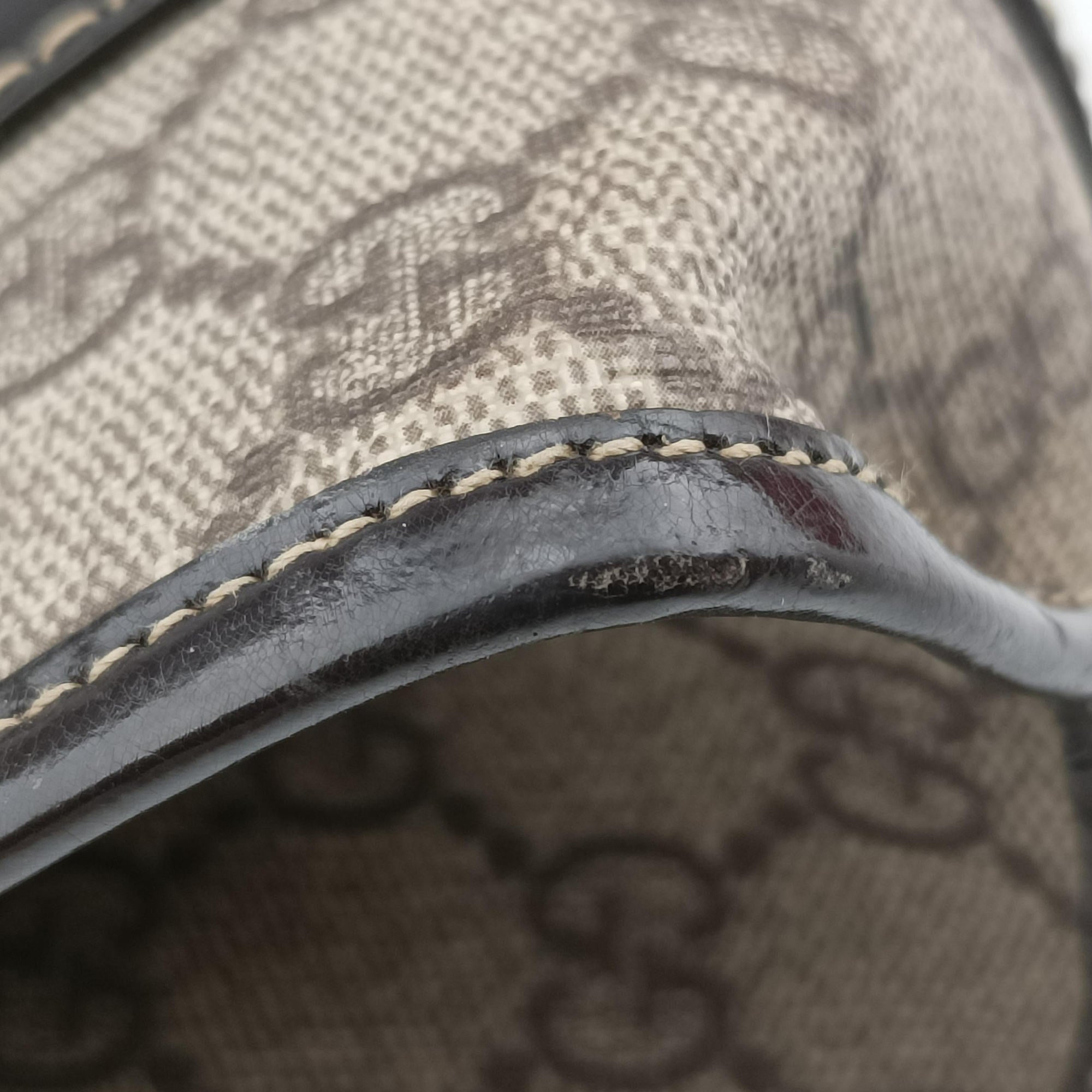 Secondhand Gucci Jackie Brown PVC coated canvas×Leather 203495 handbag | stylenewstar