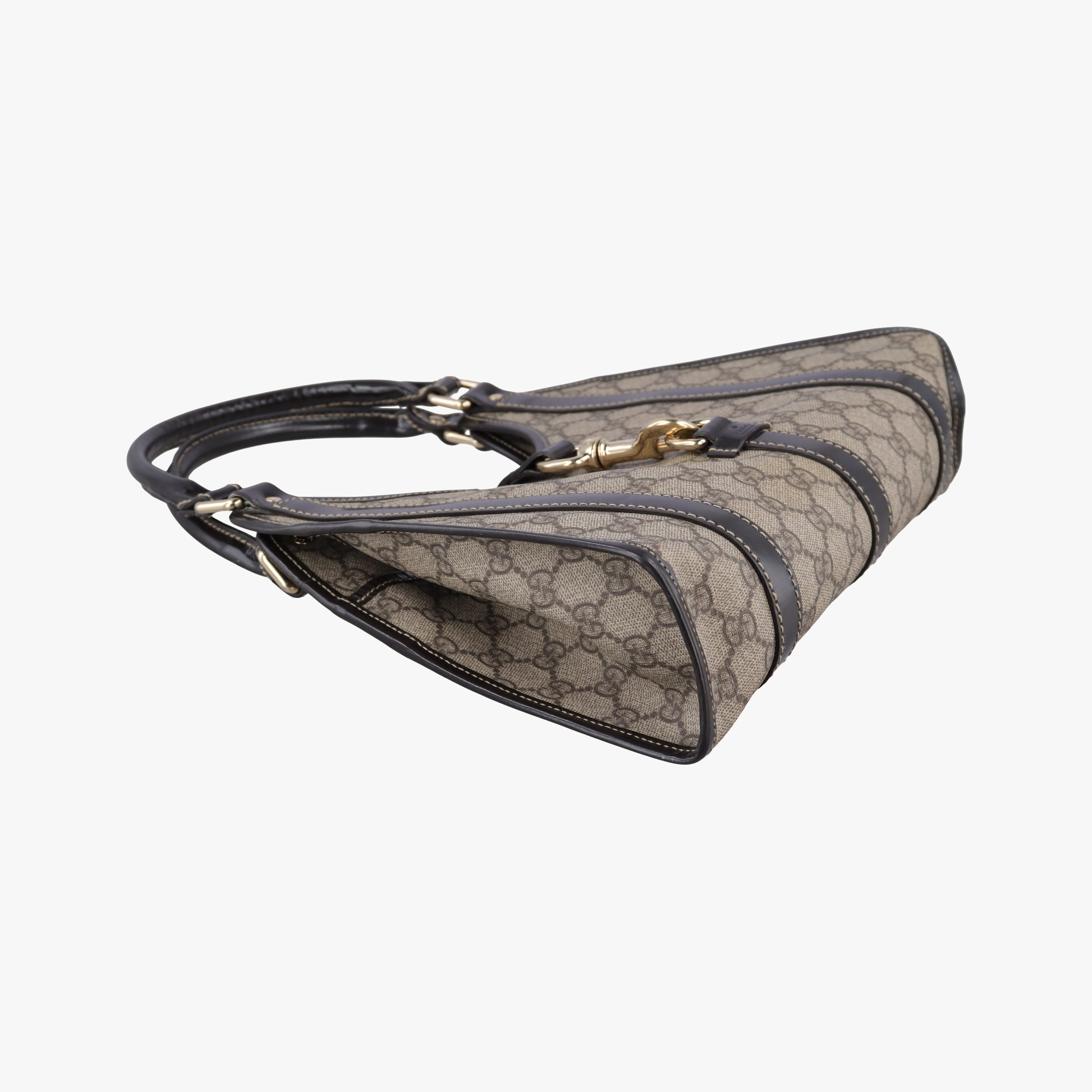Secondhand Gucci Jackie Brown PVC coated canvas×Leather 203495 handbag | stylenewstar
