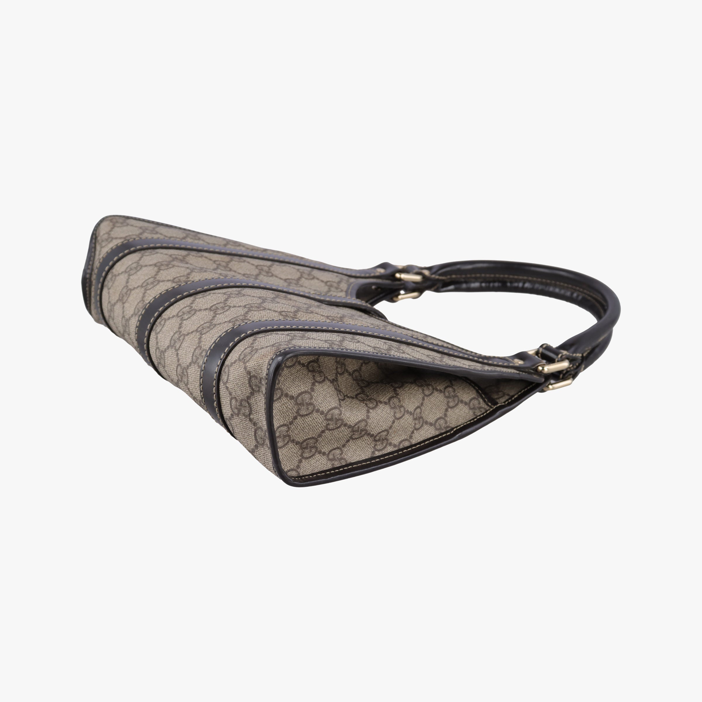 Secondhand Gucci Jackie Brown PVC coated canvas×Leather 203495 handbag | stylenewstar