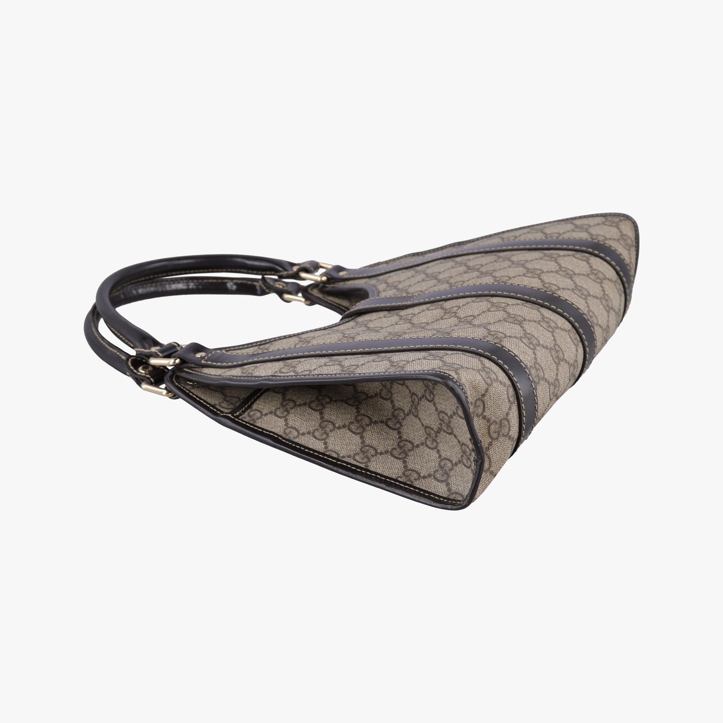 Secondhand Gucci Jackie Brown PVC coated canvas×Leather 203495 handbag | stylenewstar