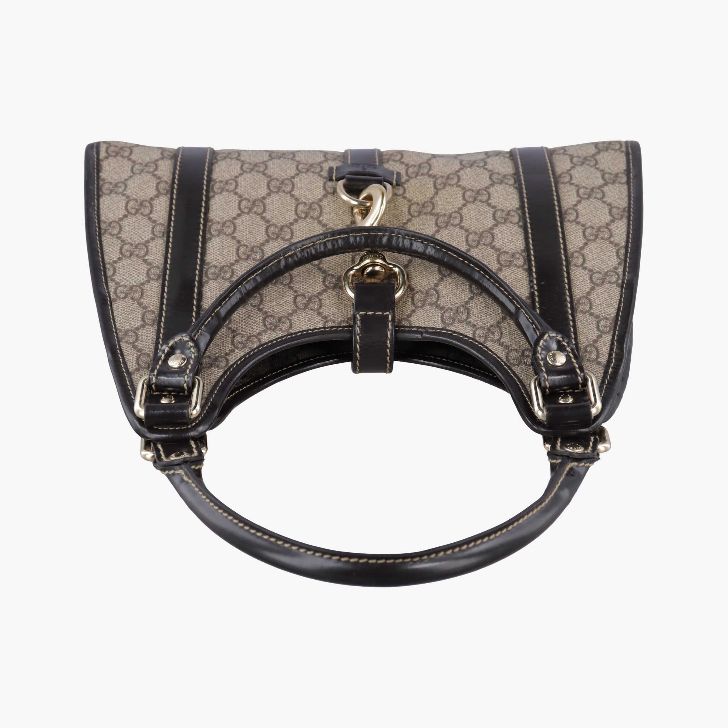Secondhand Gucci Jackie Brown PVC coated canvas×Leather 203495 handbag | stylenewstar