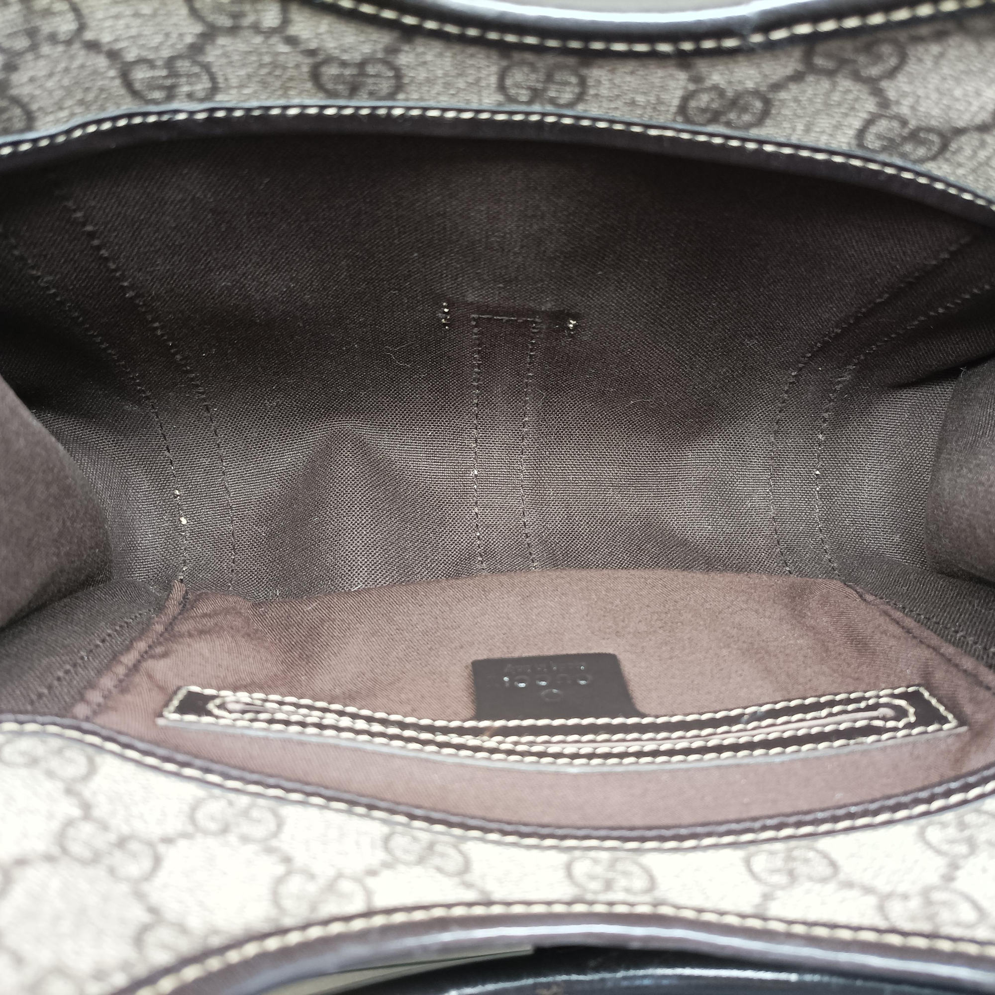 Secondhand Gucci Jackie Brown PVC coated canvas×Leather 203495 handbag | stylenewstar