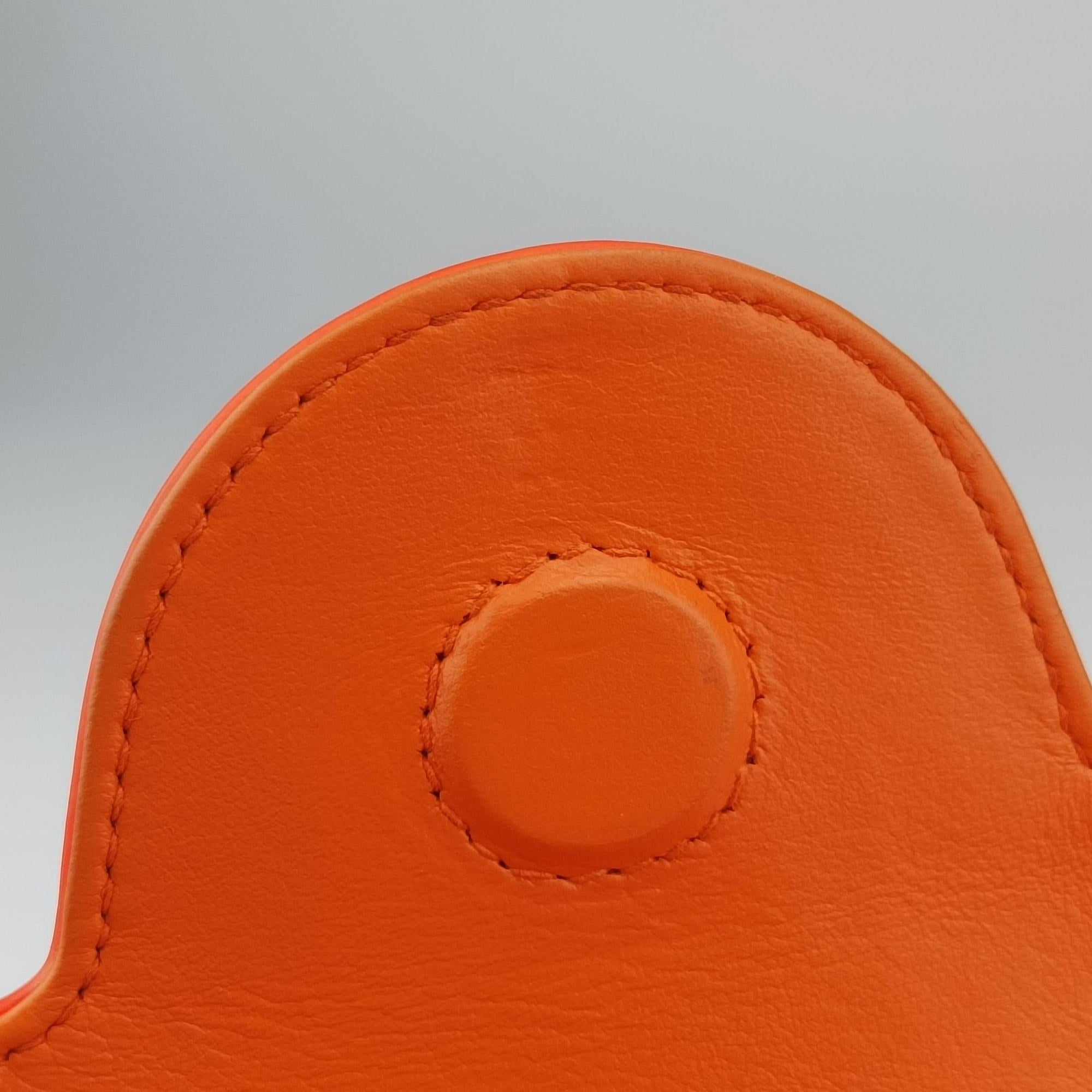 Pre-owned VERSACE La Medusa Orange patent  shoulderbag | stylenewstar