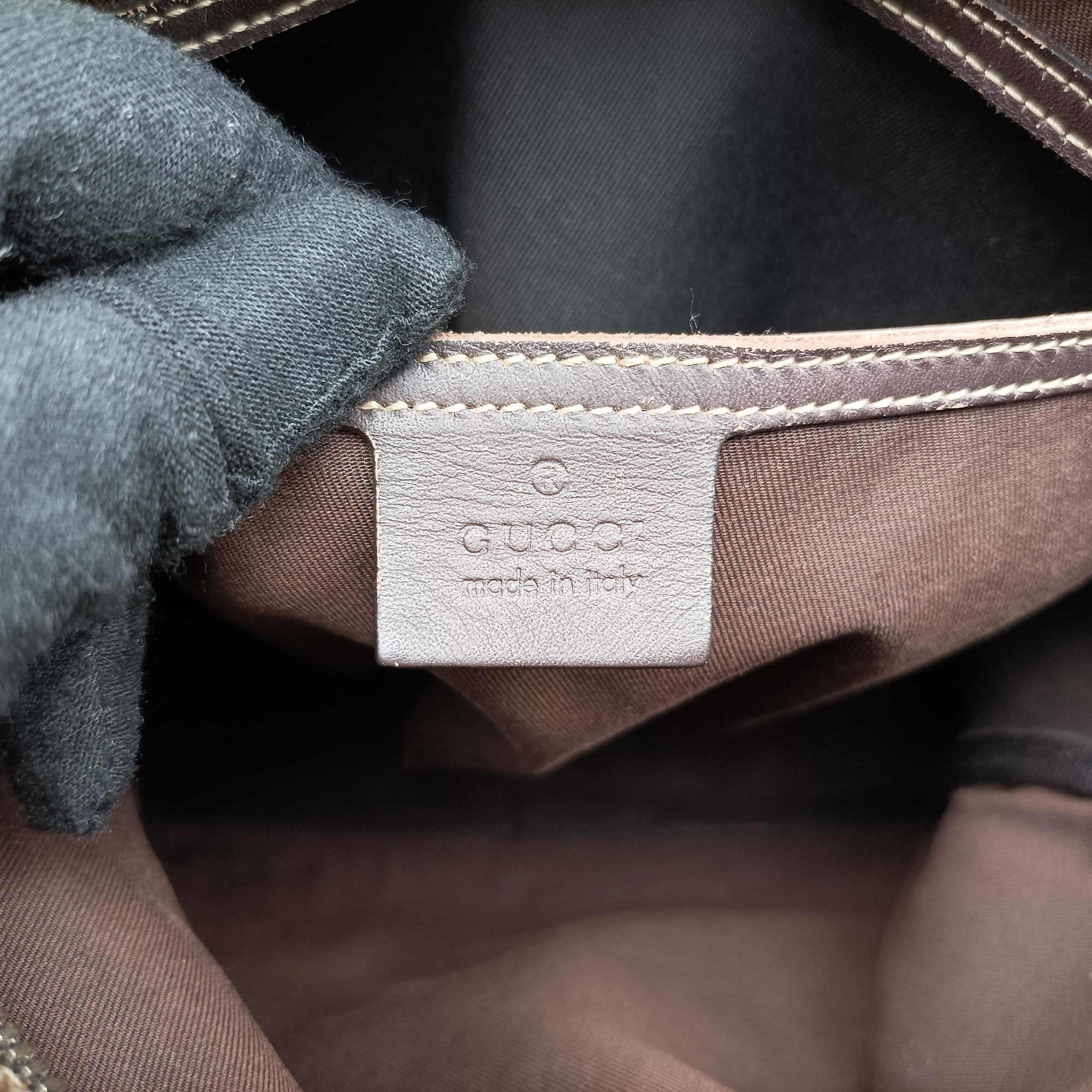 Secondhand Gucci GG Supreme  Messenger Beige×Brown PVC coated canvas×leather 201448 shoulderbag | stylenewstar