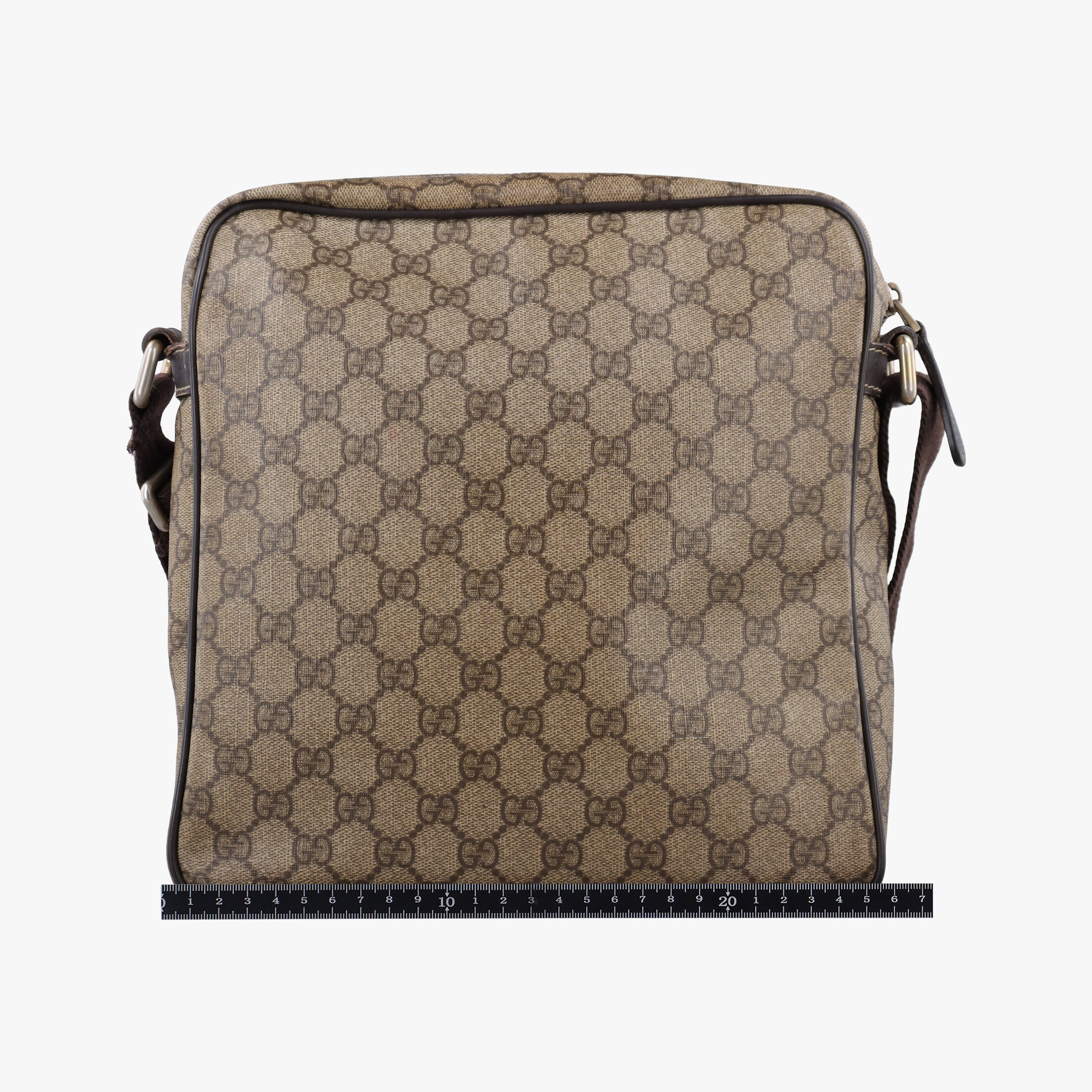 Secondhand Gucci GG Supreme  Messenger Beige×Brown PVC coated canvas×leather 201448 shoulderbag | stylenewstar