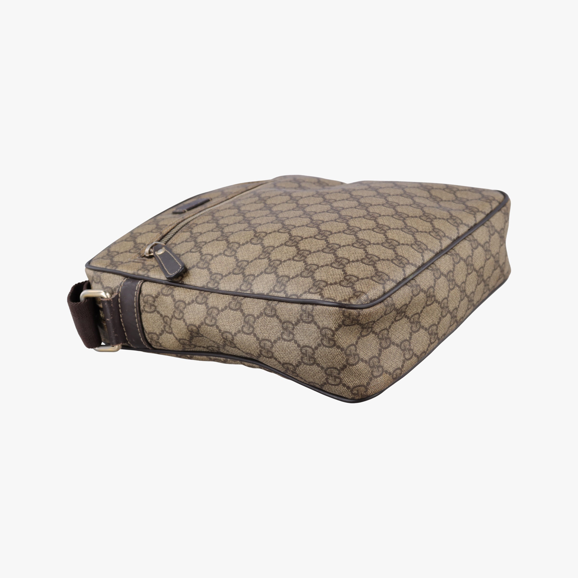 Secondhand Gucci GG Supreme  Messenger Beige×Brown PVC coated canvas×leather 201448 shoulderbag | stylenewstar