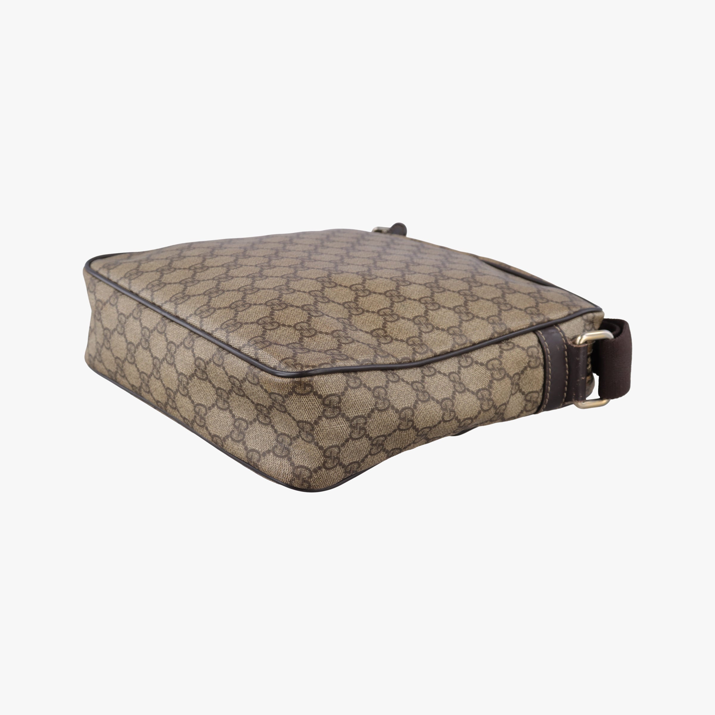 Secondhand Gucci GG Supreme  Messenger Beige×Brown PVC coated canvas×leather 201448 shoulderbag | stylenewstar