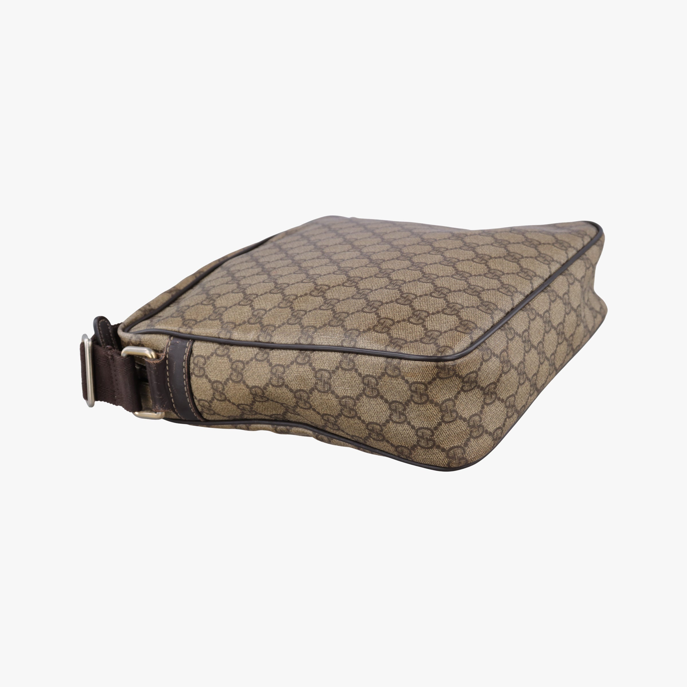 Secondhand Gucci GG Supreme  Messenger Beige×Brown PVC coated canvas×leather 201448 shoulderbag | stylenewstar