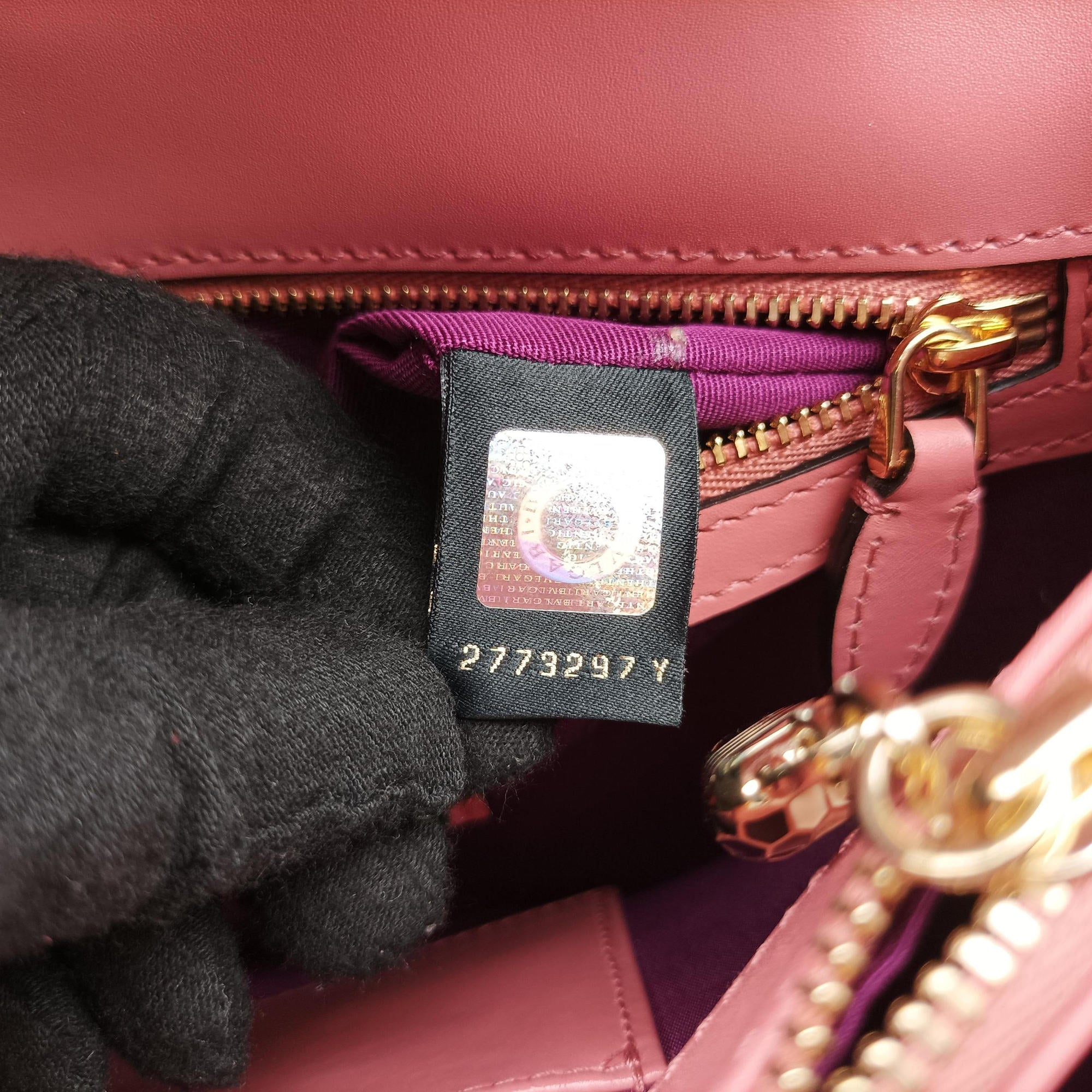 Pre-owned Bvlgari Serpenti Forever Pink leather  shoulderbag | stylenewstar