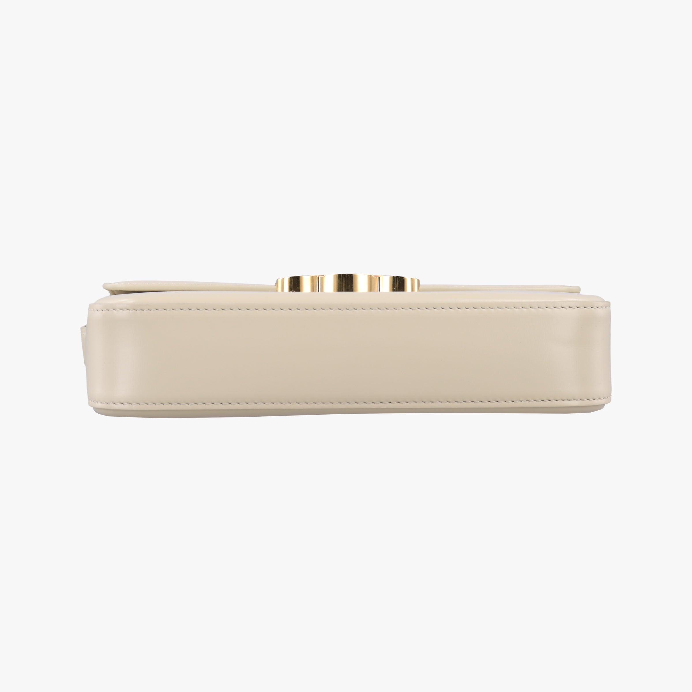 Pre-owned Celine Claude Triomphe Beige Leather  shoulderbag | stylenewstar