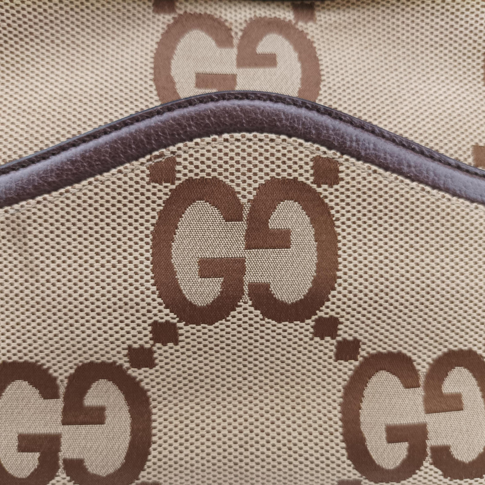 Vintage Gucci Jumbo GG Messenger Brown canvas×leather 675891 shoulderbag | stylenewstar