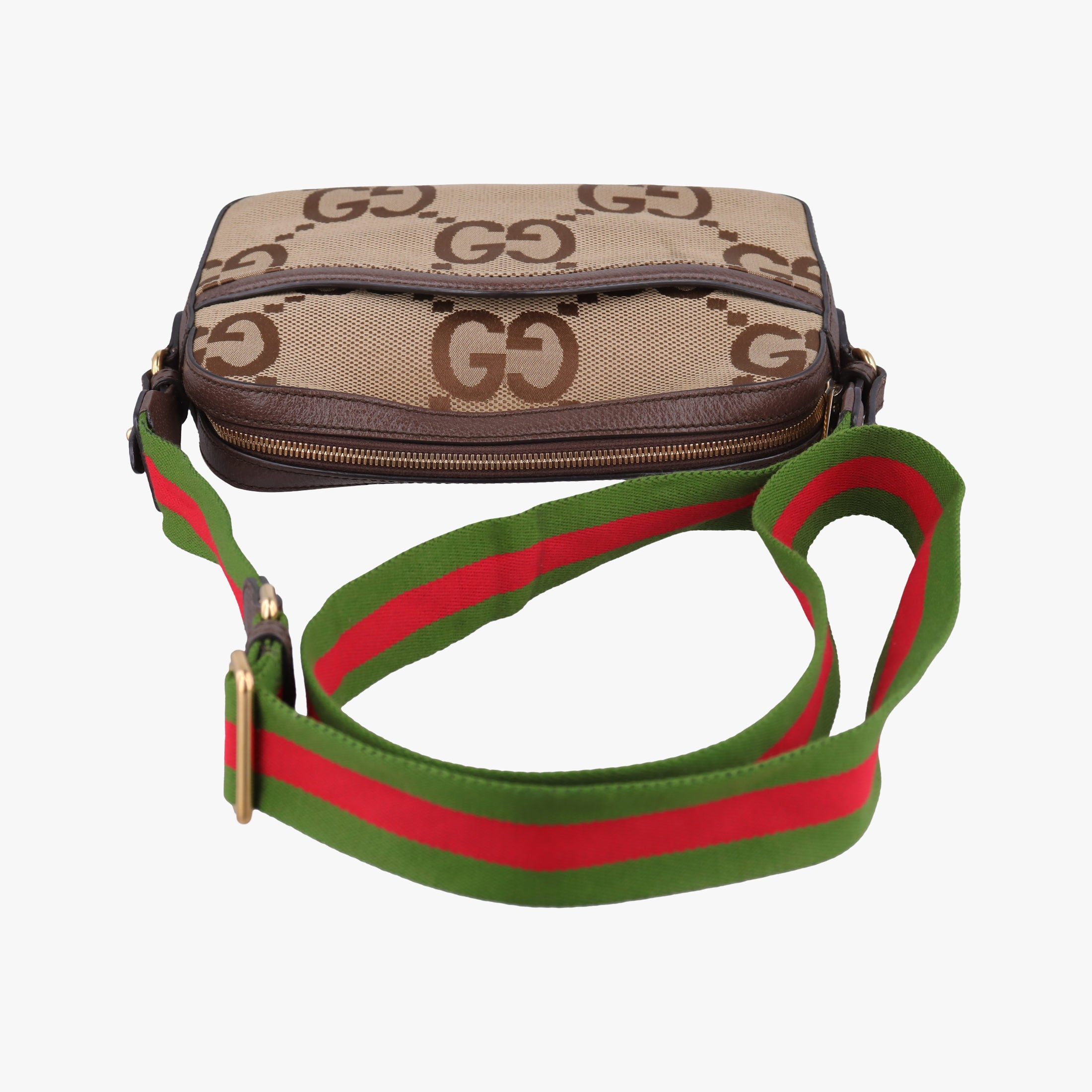 Vintage Gucci Jumbo GG Messenger Brown canvas×leather 675891 shoulderbag | stylenewstar