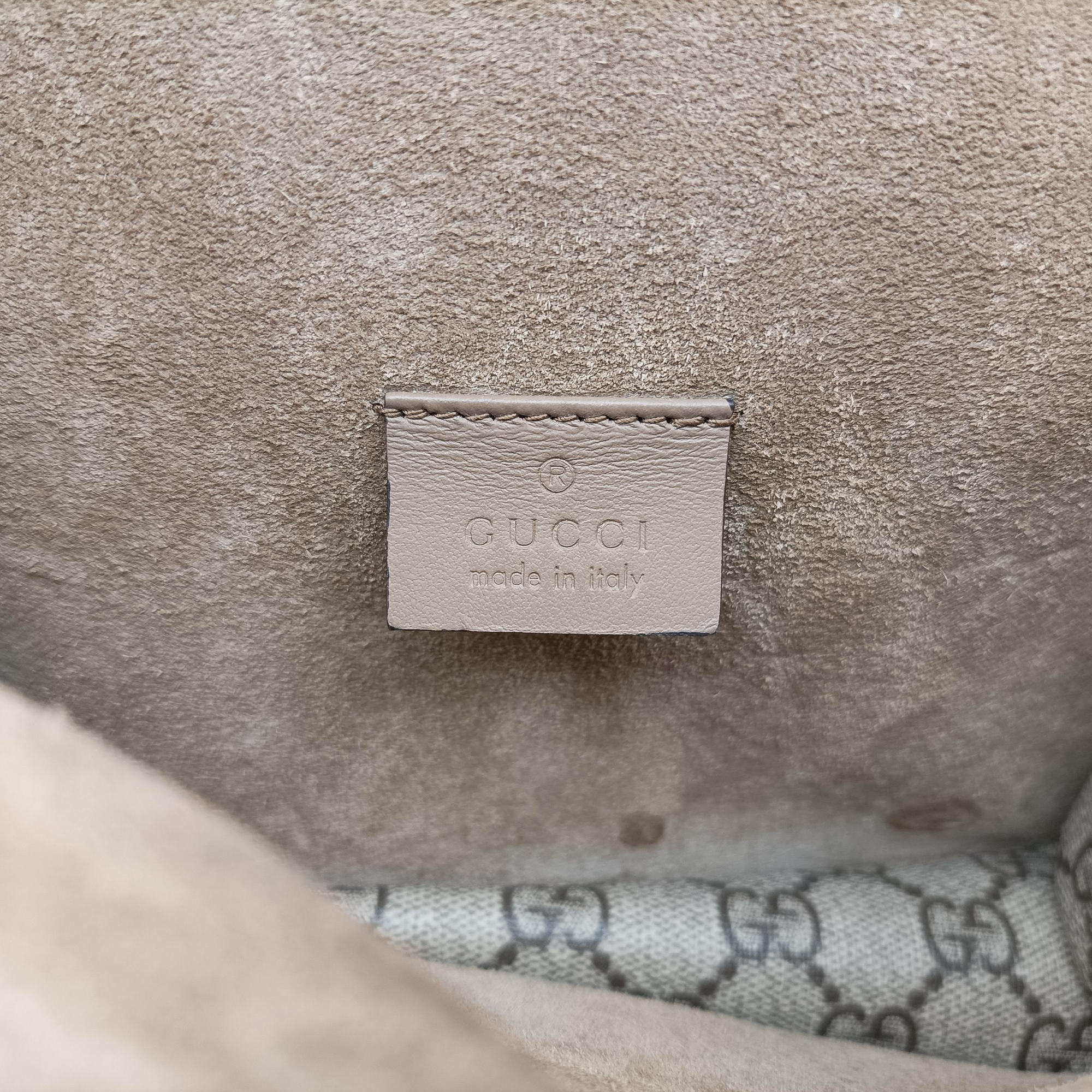 Pre-owned Gucci Dionysus Beige×Brown PVC coated canvas × suede 421970 shoulderbag | stylenewstar