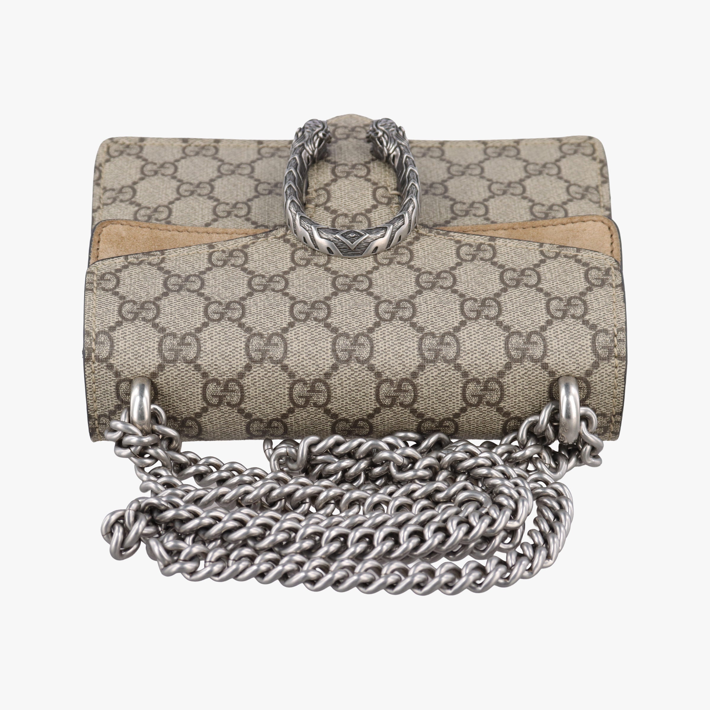 Pre-owned Gucci Dionysus Beige×Brown PVC coated canvas × suede 421970 shoulderbag | stylenewstar