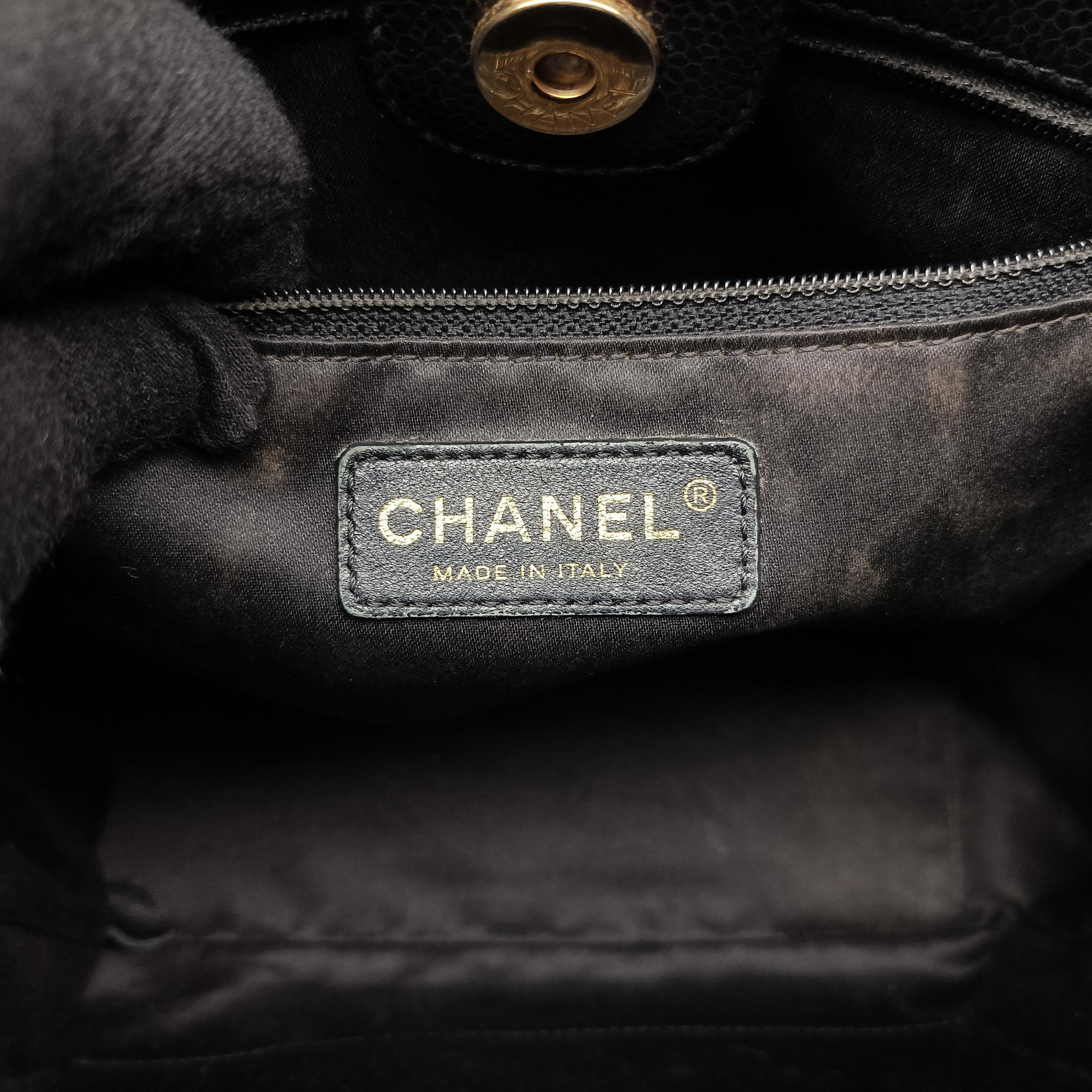 Pre-owned Chanel Matelasse PST Black caviar skin A50994 shoulderbag | stylenewstar