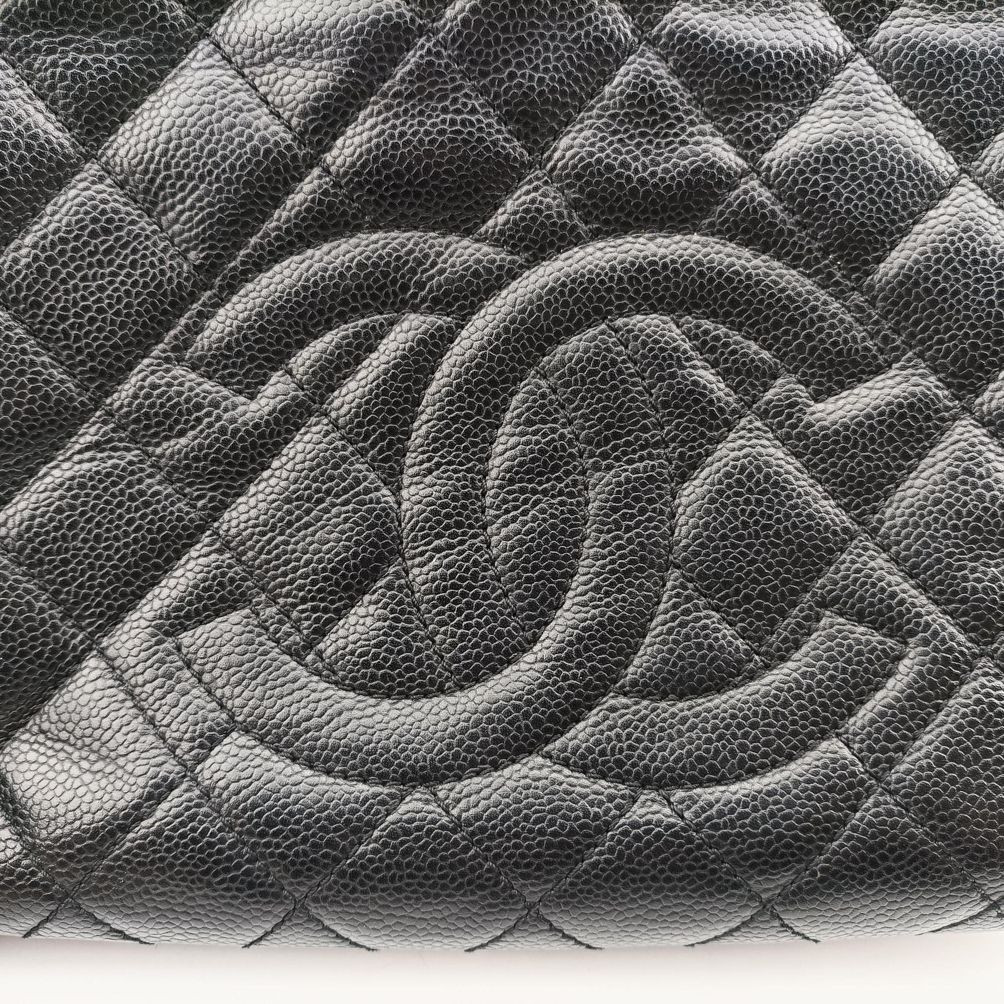 Pre-owned Chanel Matelasse PST Black caviar skin A50994 shoulderbag | stylenewstar
