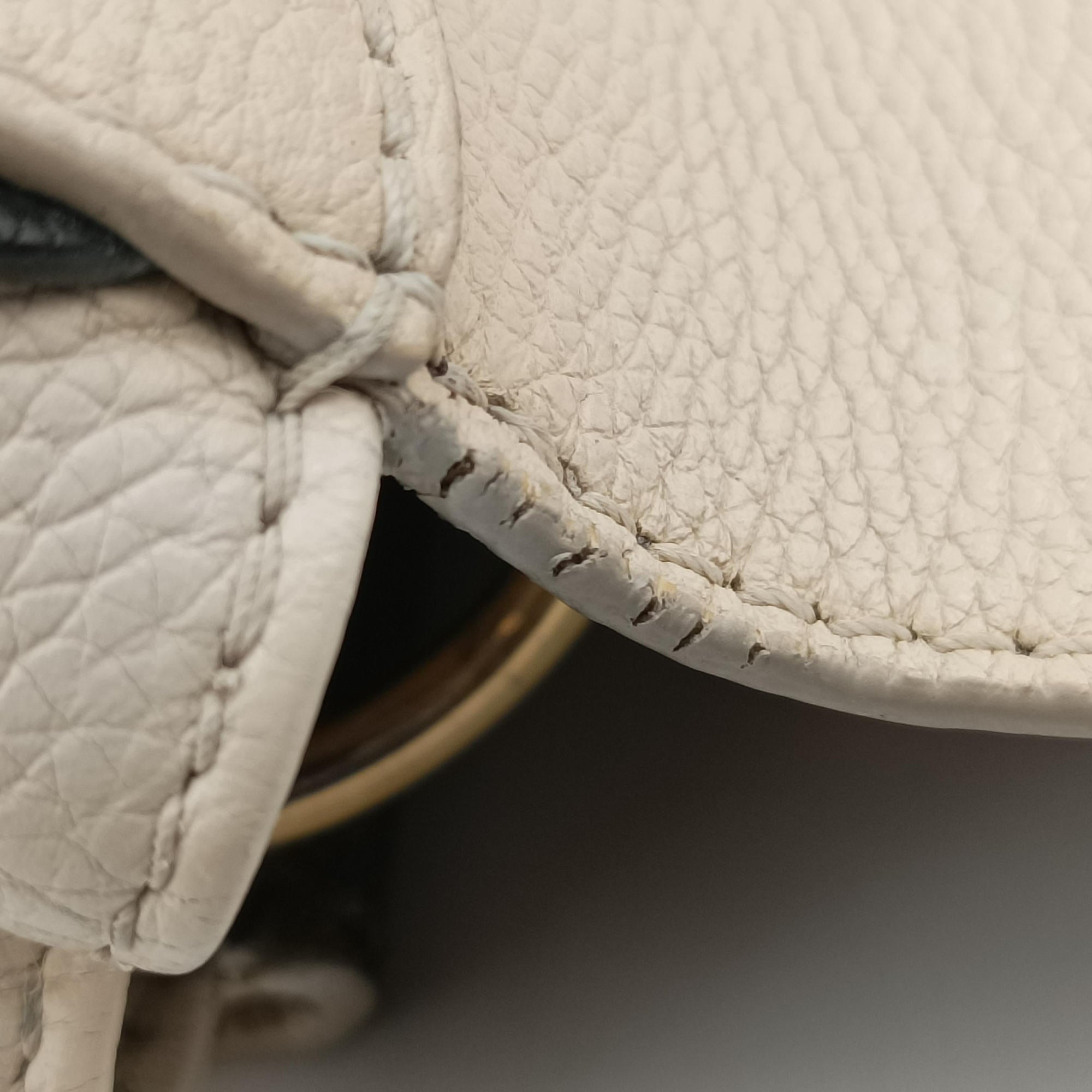 Pre-owned Louis Vuitton Double V Bag Brown  × Creme Monogram Canvas × Grained Leather M54155 shoulderbag | stylenewstar