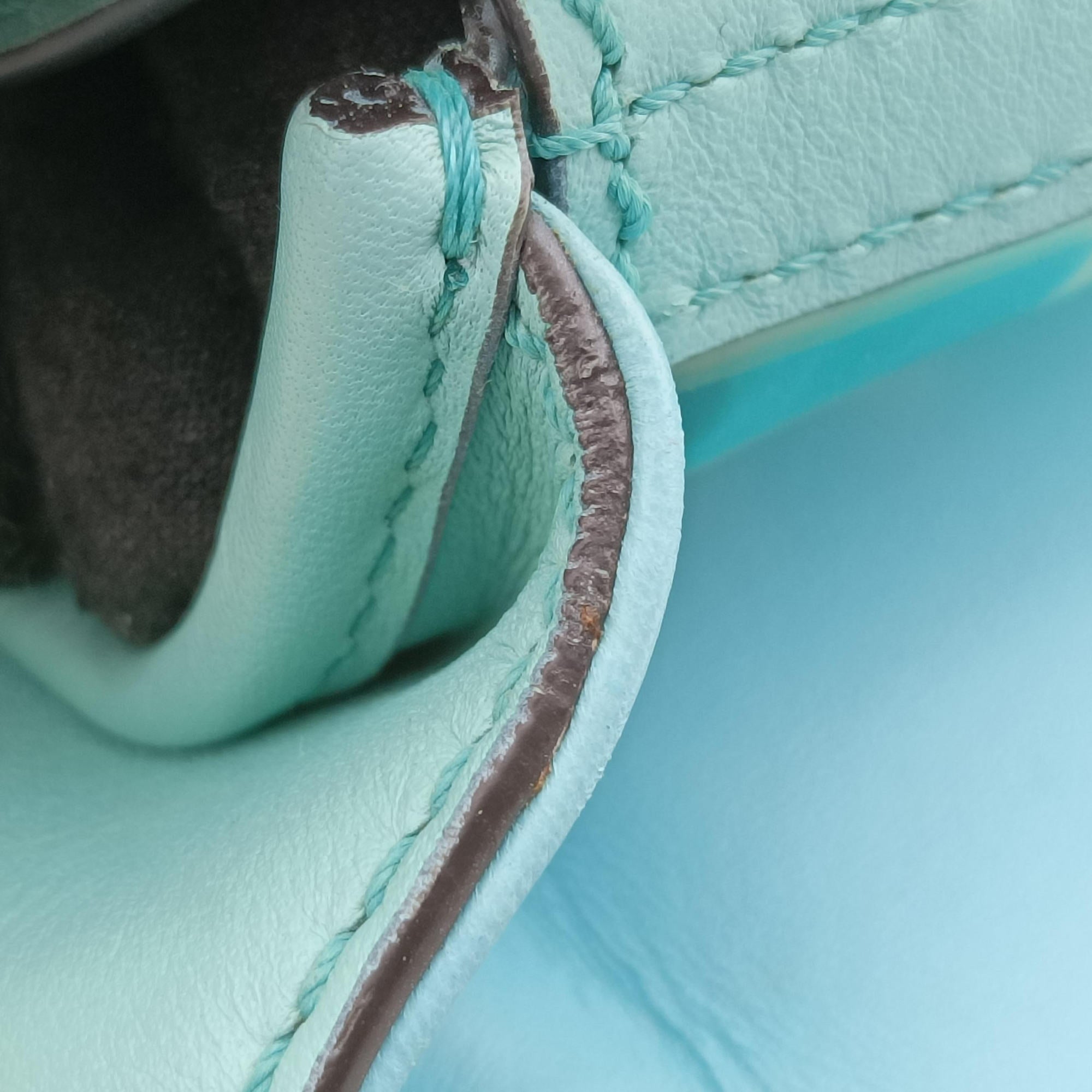 Pre-owned Fendi PEEKABOO Green Clear PVC× Leather 8BN290 shoulderbag | stylenewstar
