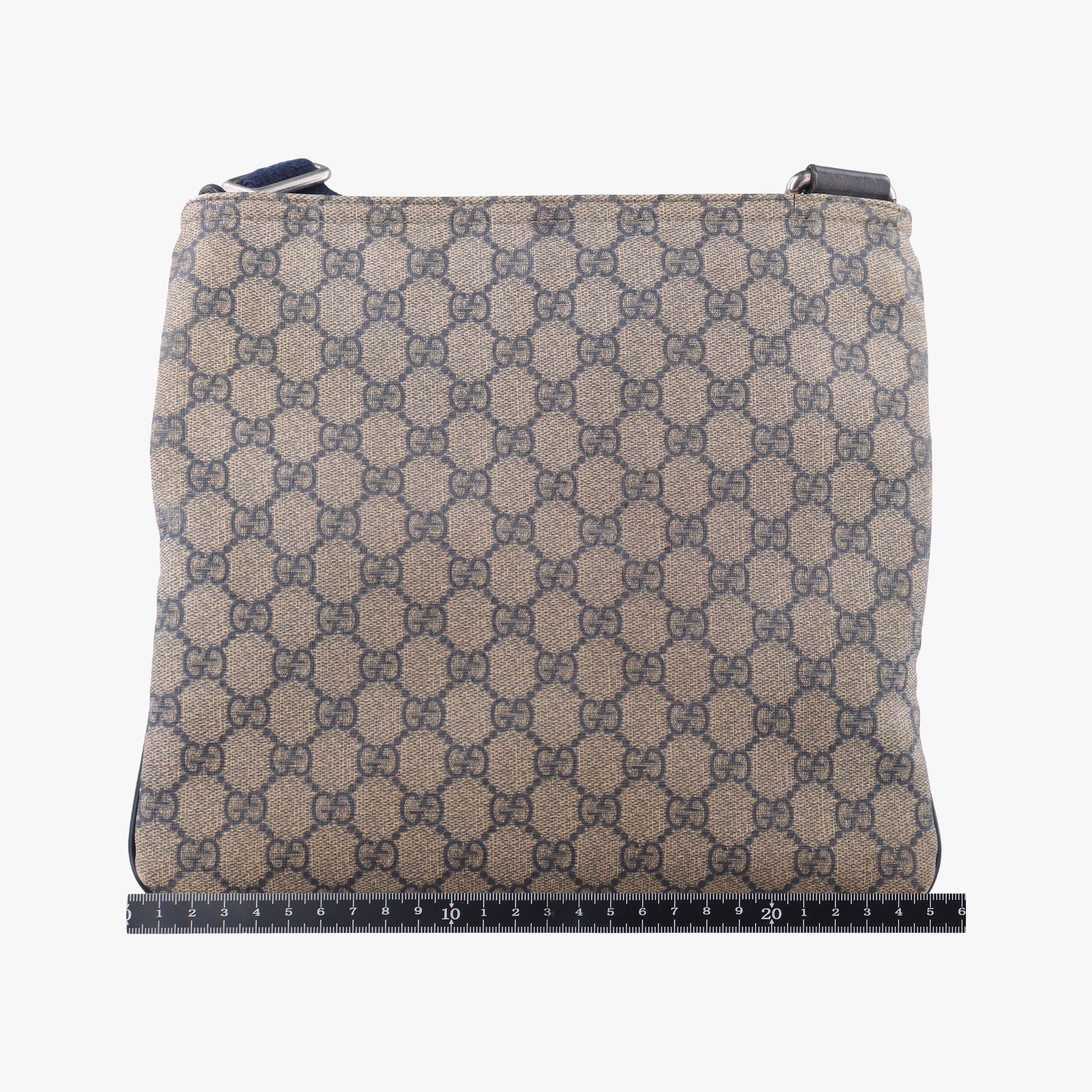 Pre-owned Gucci GG Supreme Messenger Brown×Navy PVC coated canvas 295257 shoulderbag | stylenewstar