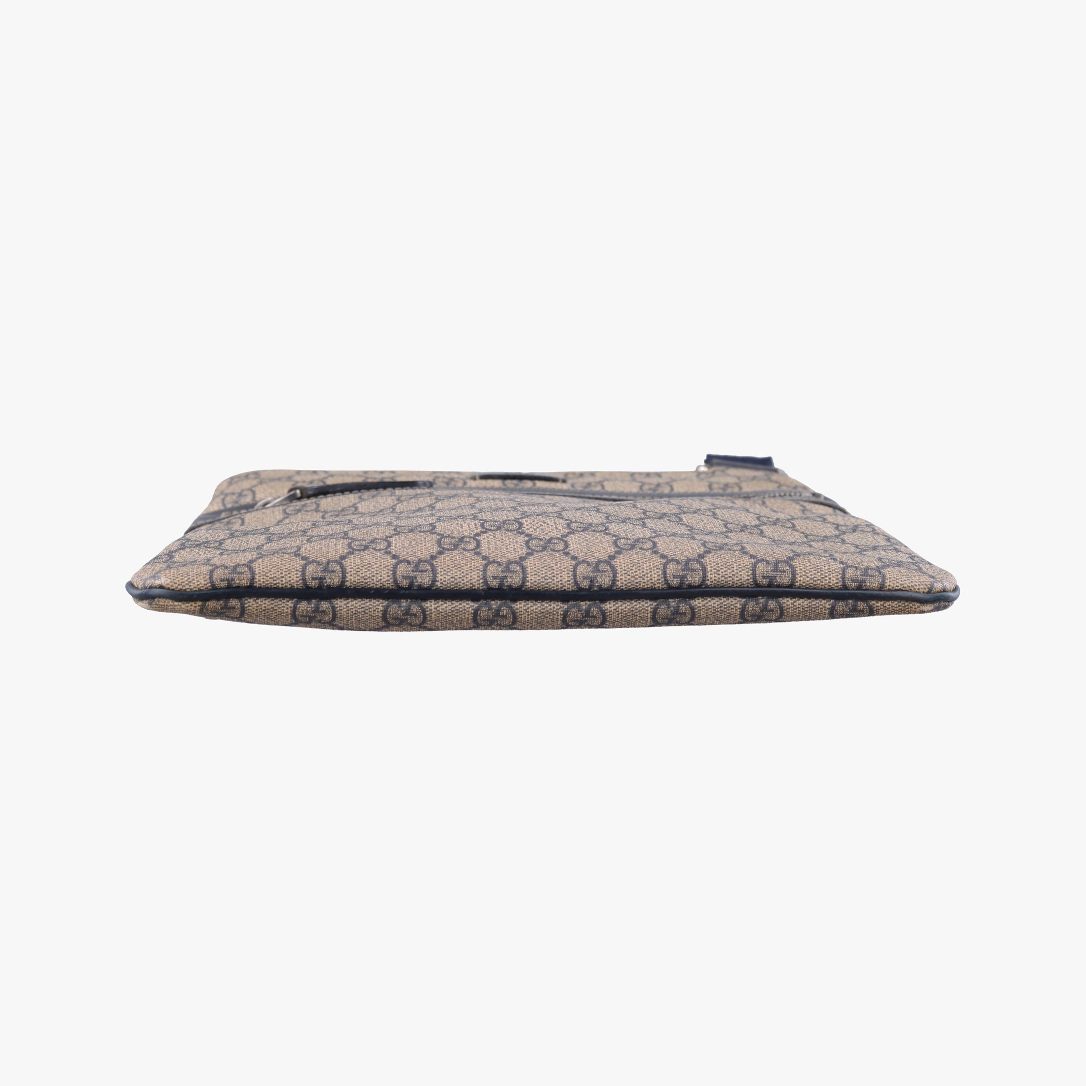 Pre-owned Gucci GG Supreme Messenger Brown×Navy PVC coated canvas 295257 shoulderbag | stylenewstar