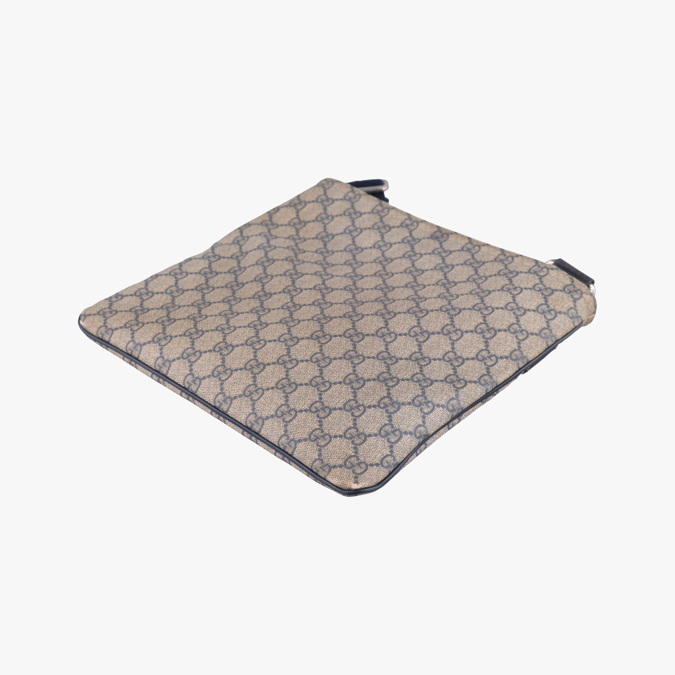 Pre-owned Gucci GG Supreme Messenger Brown×Navy PVC coated canvas 295257 shoulderbag | stylenewstar
