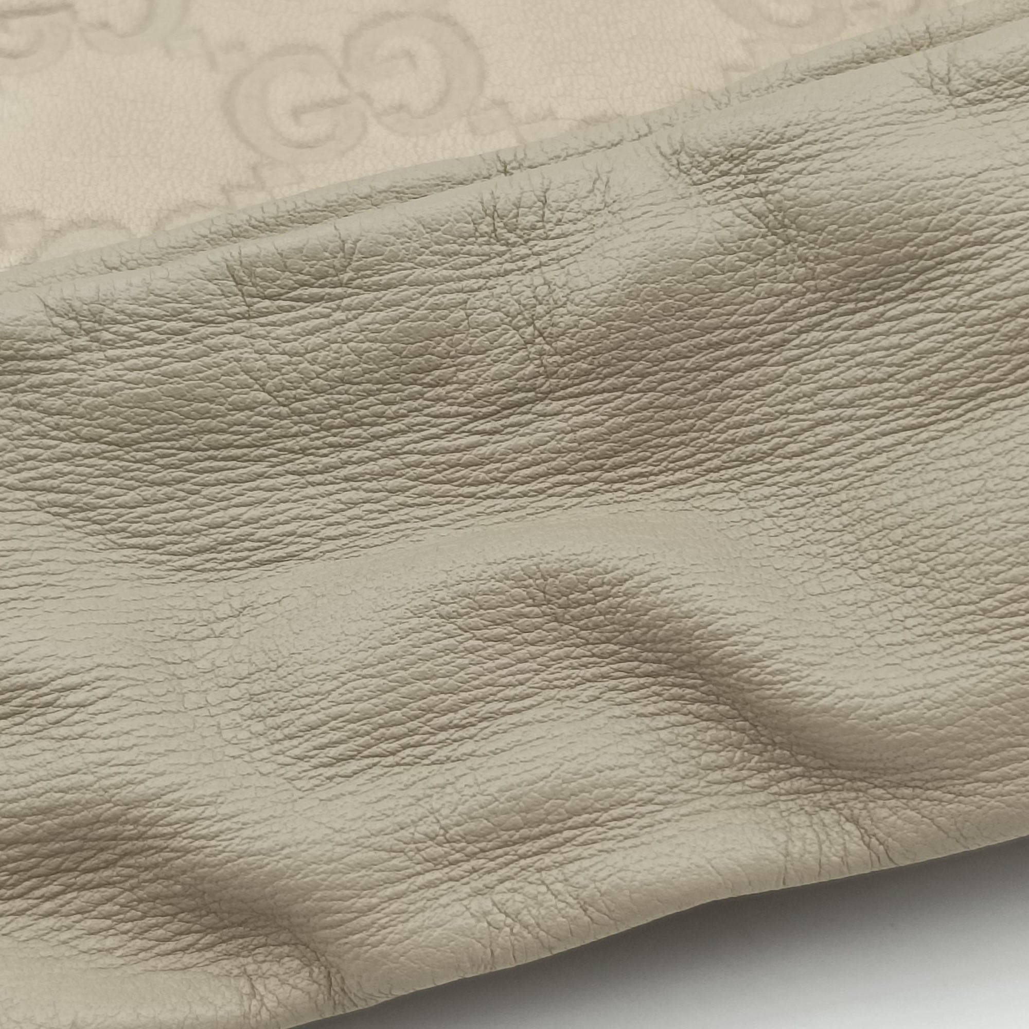 Pre-owned Gucci Hysteria Guccissima Ivory Leather 211844 shoulderbag | stylenewstar