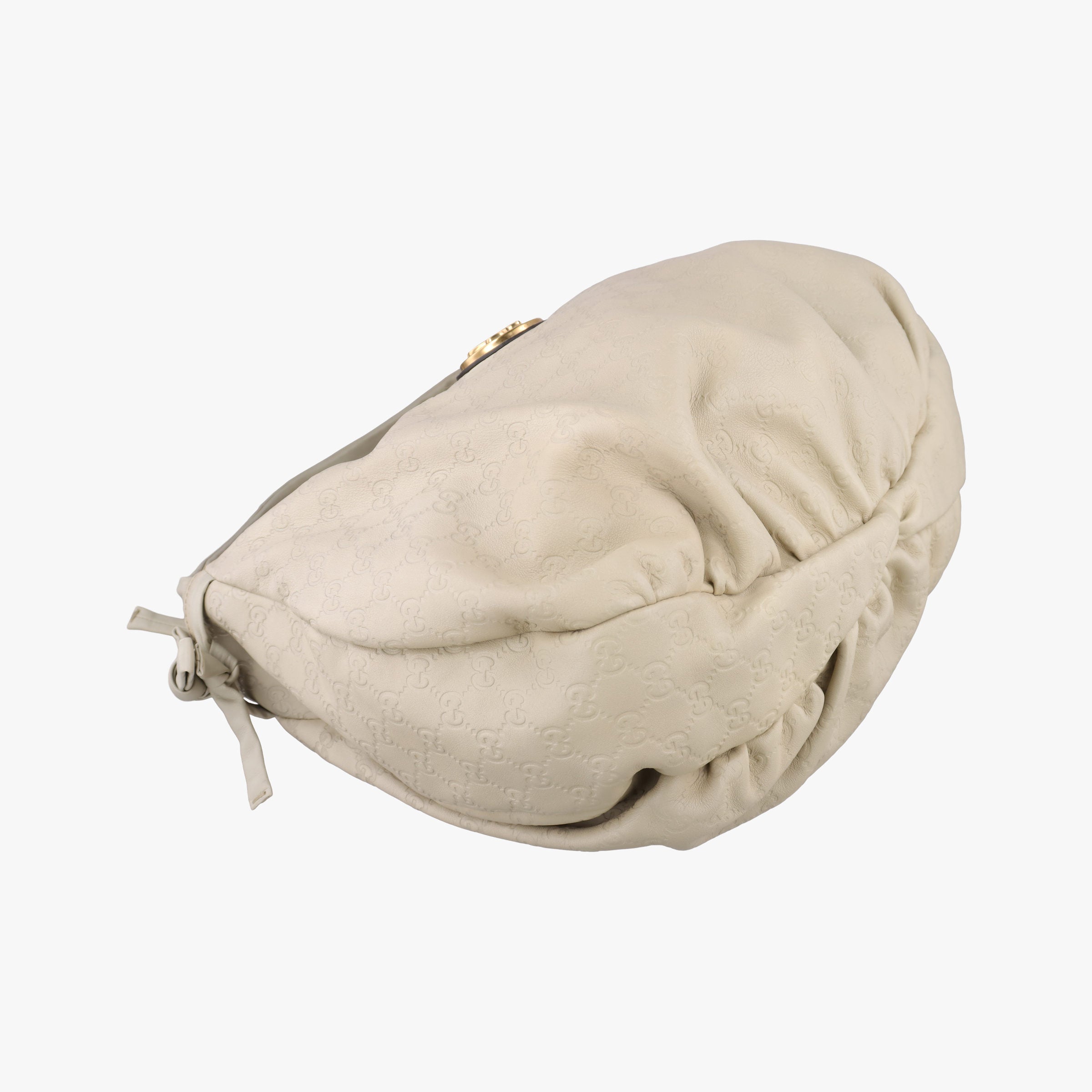 Pre-owned Gucci Hysteria Guccissima Ivory Leather 211844 shoulderbag | stylenewstar
