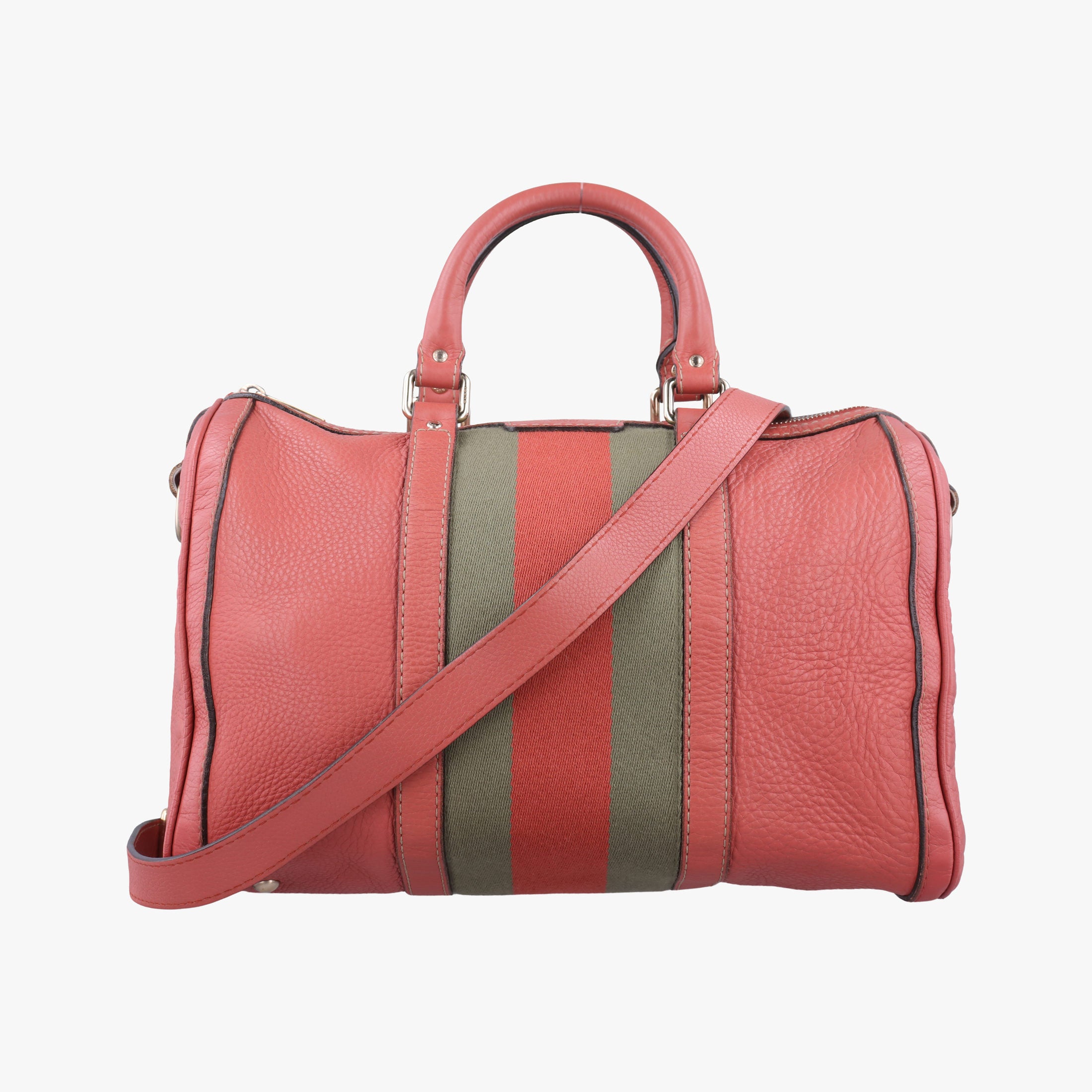 Pre-owned Gucci Sherry Line Pink Leather 247205 bostonbag | stylenewstar
