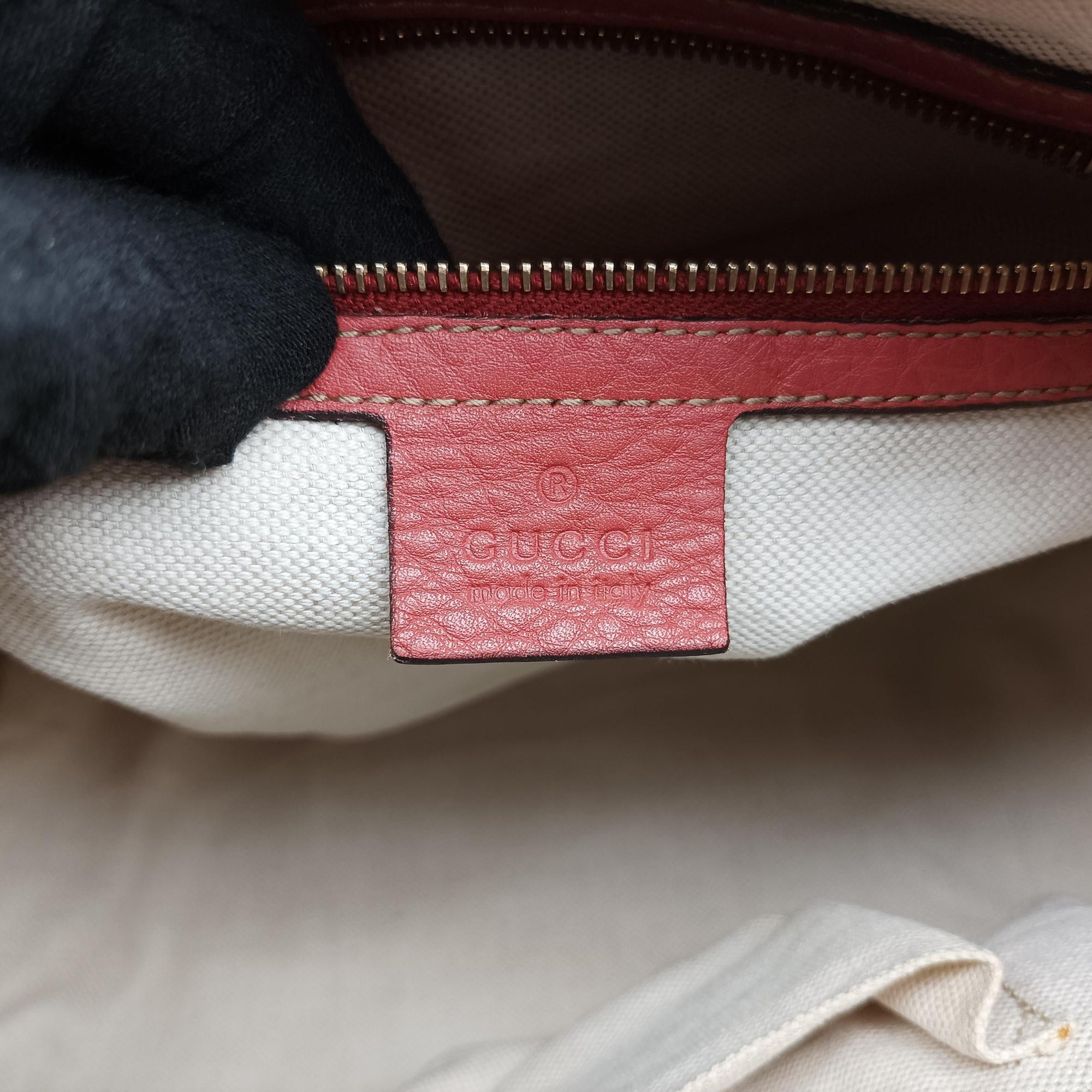 Pre-owned Gucci Sherry Line Pink Leather 247205 bostonbag | stylenewstar