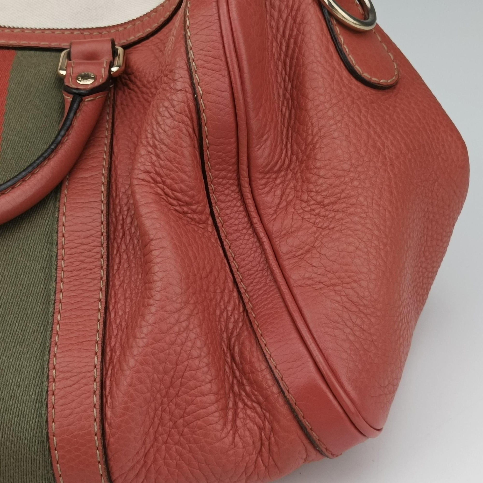 Pre-owned Gucci Sherry Line Pink Leather 247205 bostonbag | stylenewstar