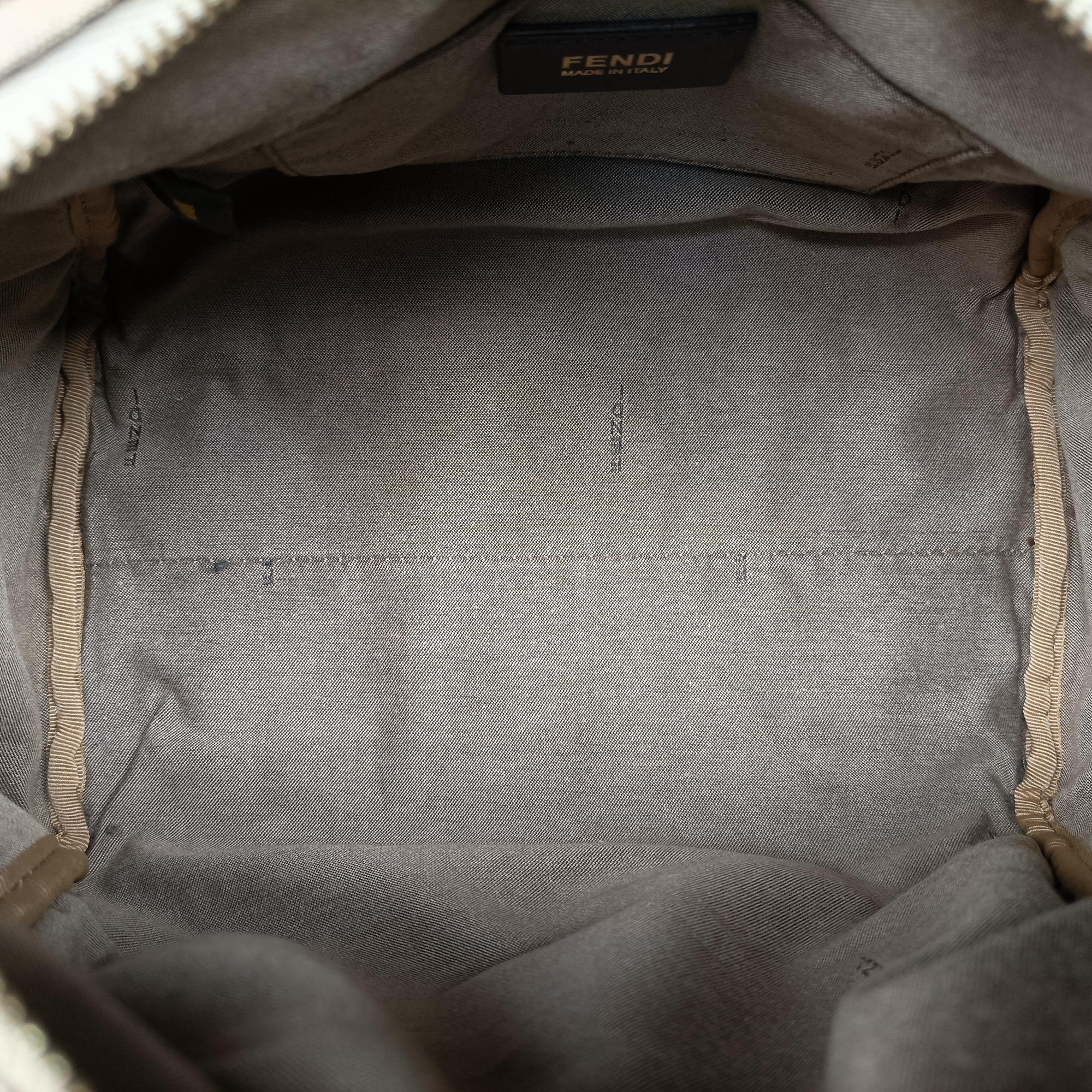 Pre-owned Fendi Zucchino Glitter Logo Multicolour canvas 8BL068 bostonbag | stylenewstar