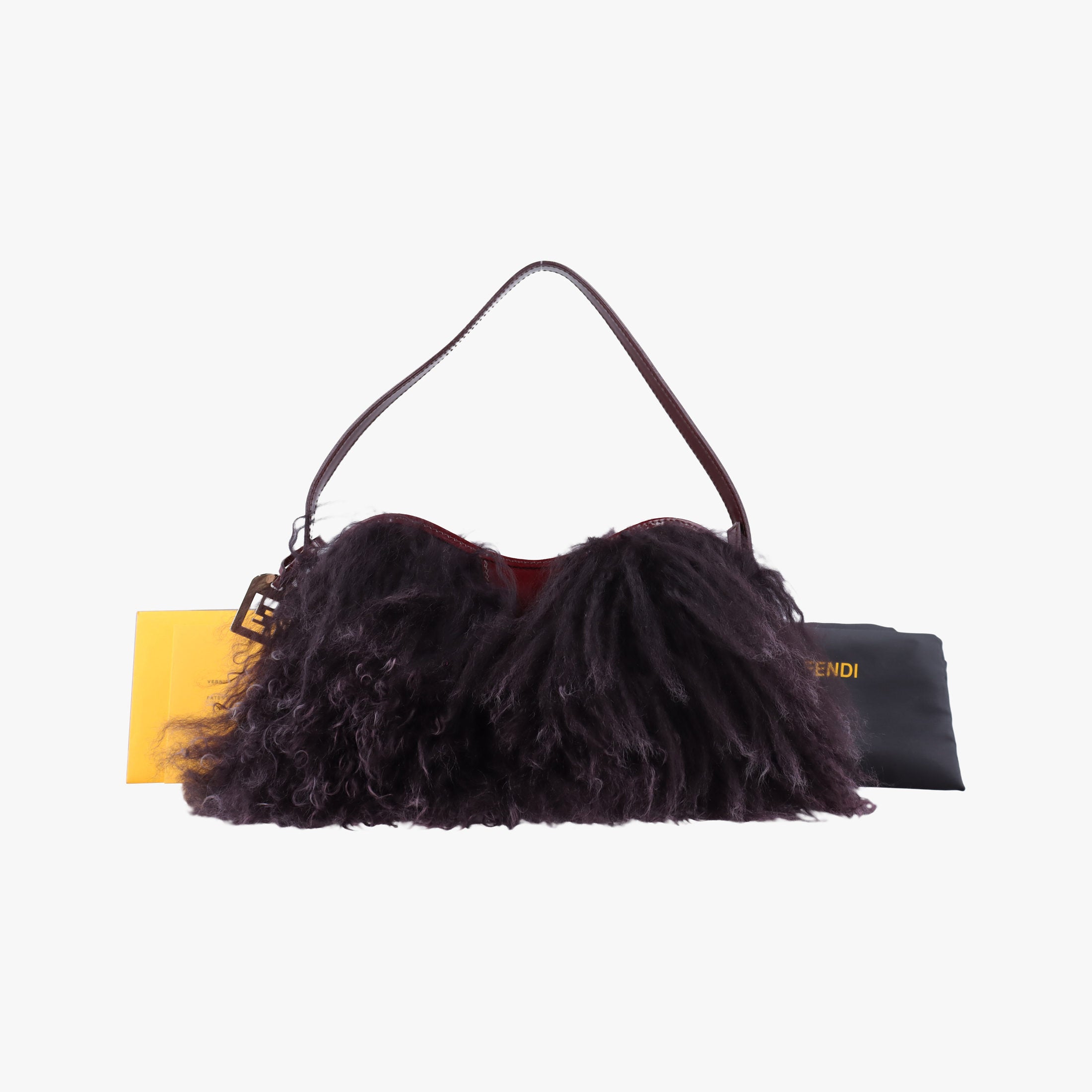Vintage Fendi Fur bag Burgundy fur 8BR408 shoulderbag | stylenewstar