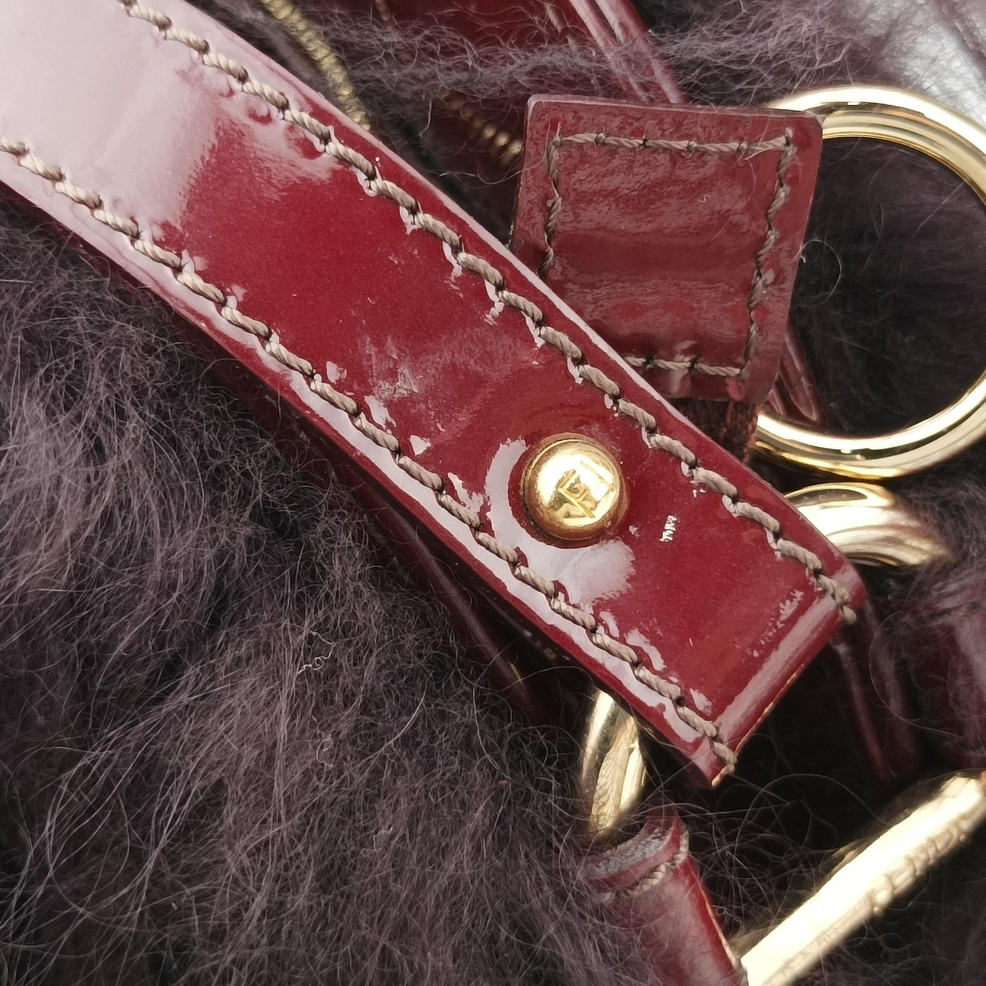 Vintage Fendi Fur bag Burgundy fur 8BR408 shoulderbag | stylenewstar