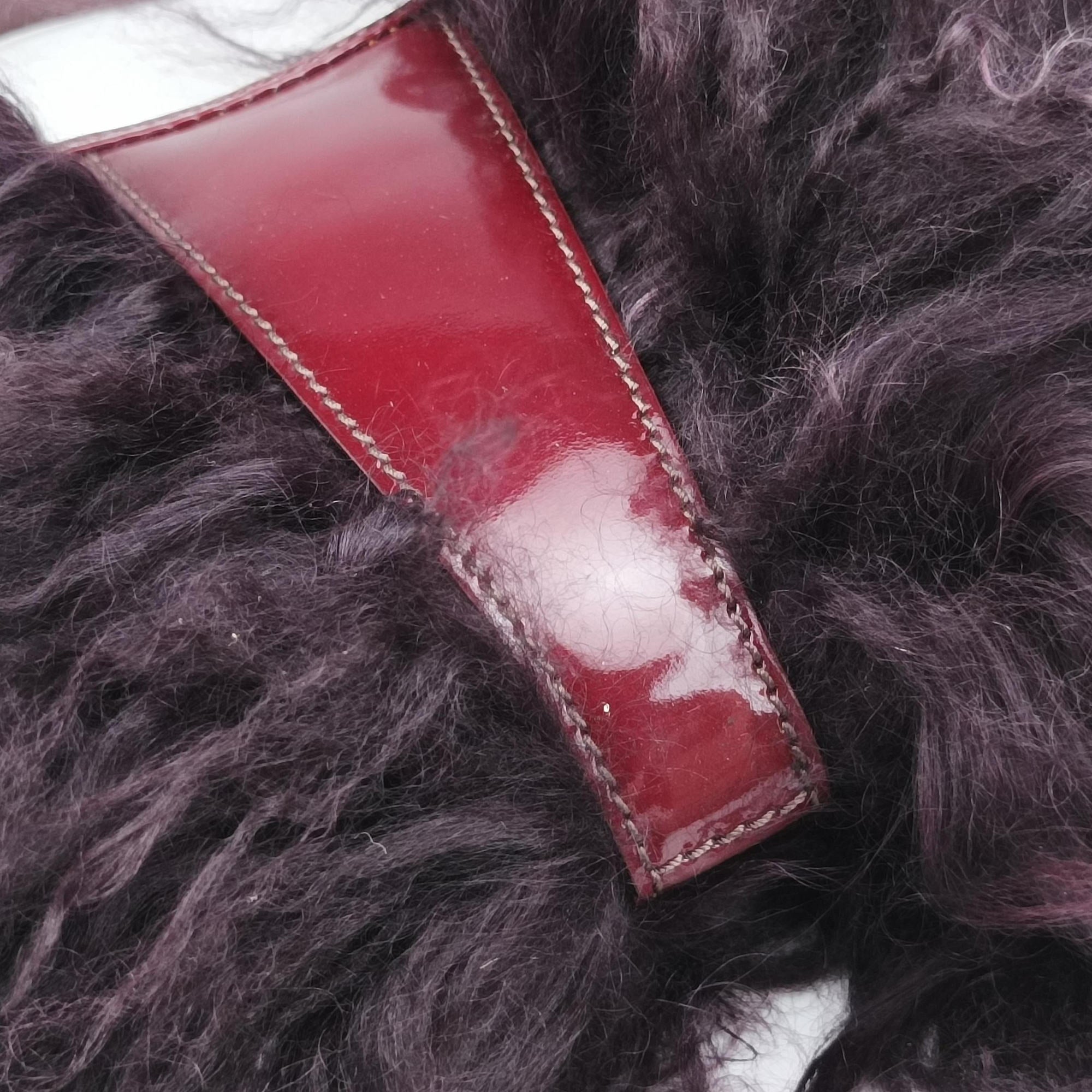 Vintage Fendi Fur bag Burgundy fur 8BR408 shoulderbag | stylenewstar