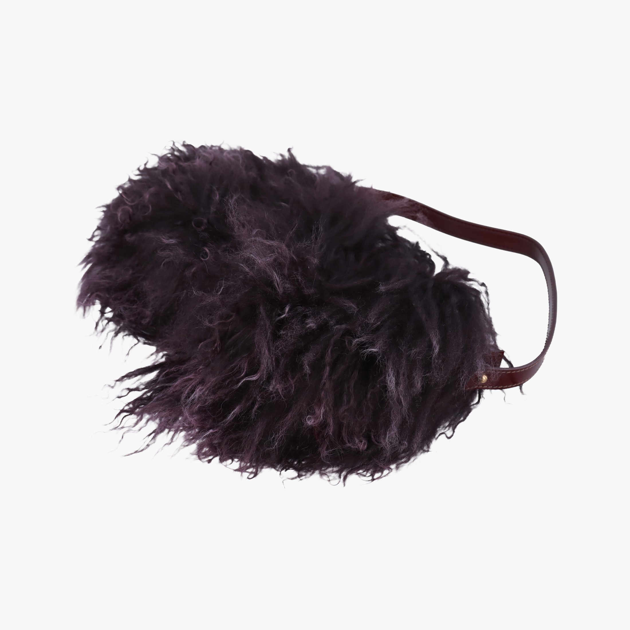 Vintage Fendi Fur bag Burgundy fur 8BR408 shoulderbag | stylenewstar