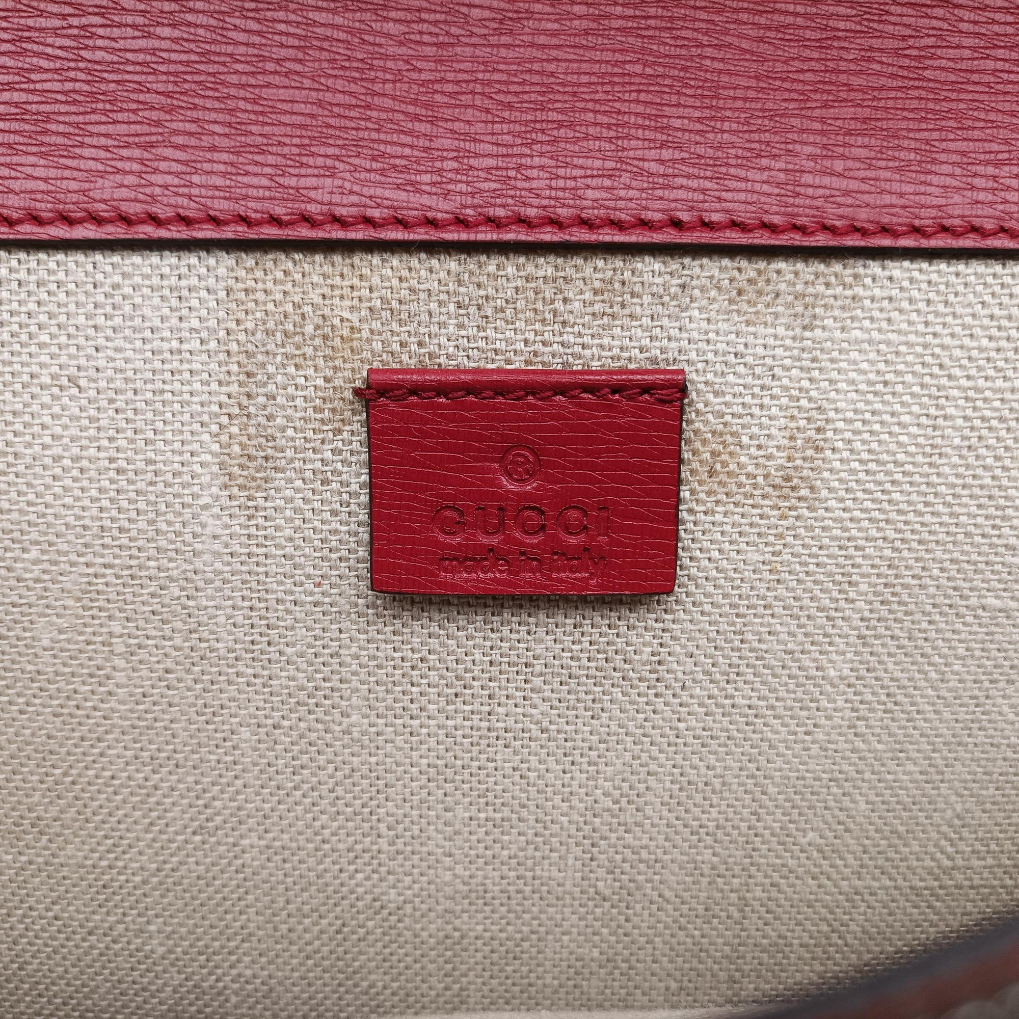 Pre-owned Gucci Dionysus Red×Multicolour Leather 400249 shoulderbag | stylenewstar