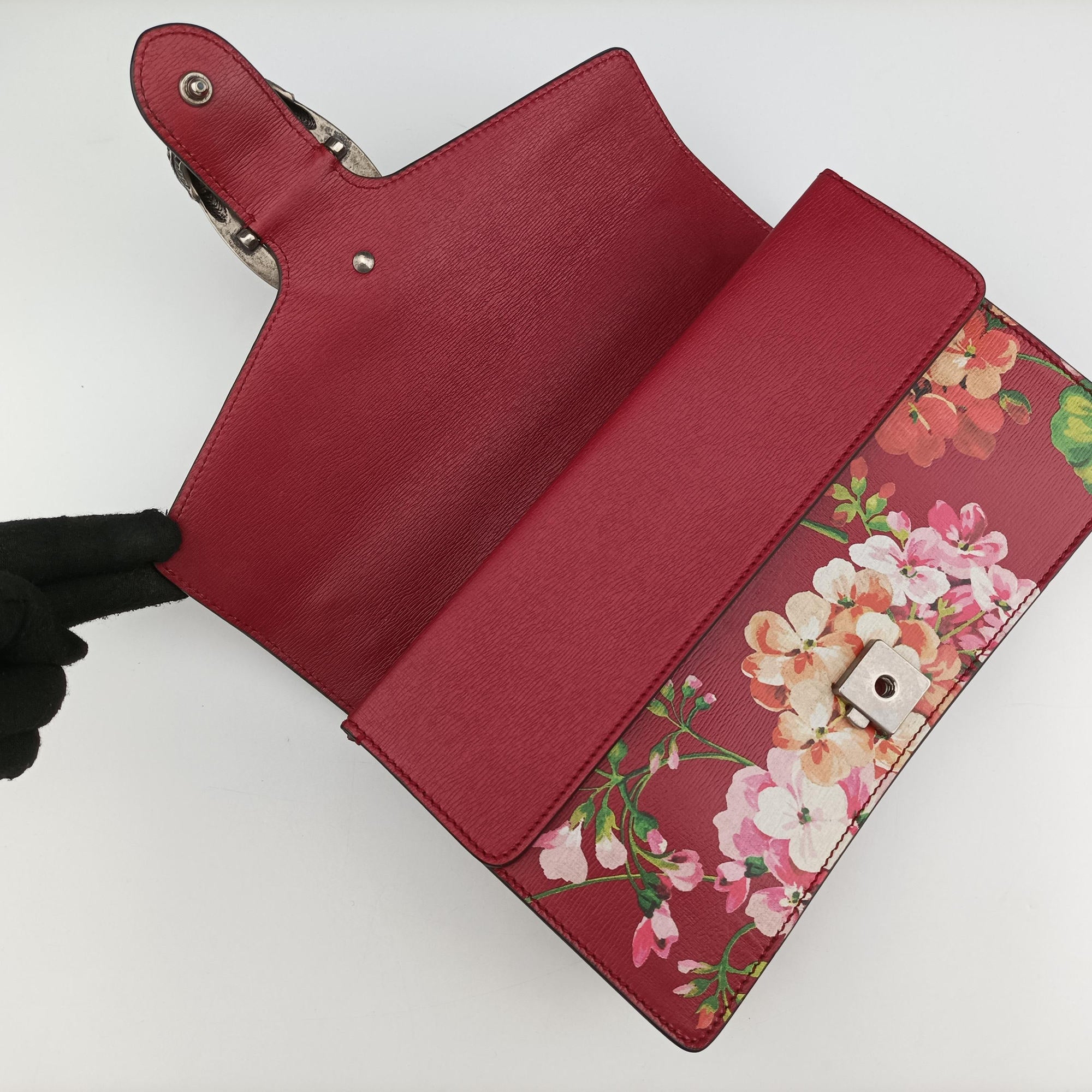 Pre-owned Gucci Dionysus Red×Multicolour Leather 400249 shoulderbag | stylenewstar
