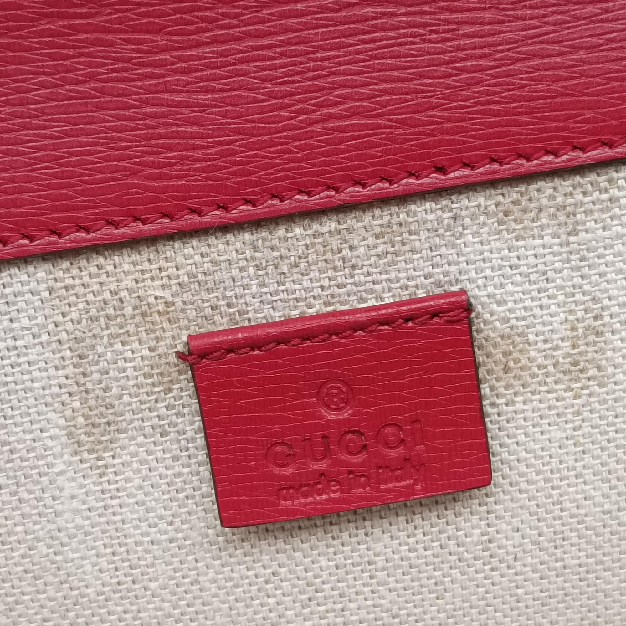 Pre-owned Gucci Dionysus Red×Multicolour Leather 400249 shoulderbag | stylenewstar