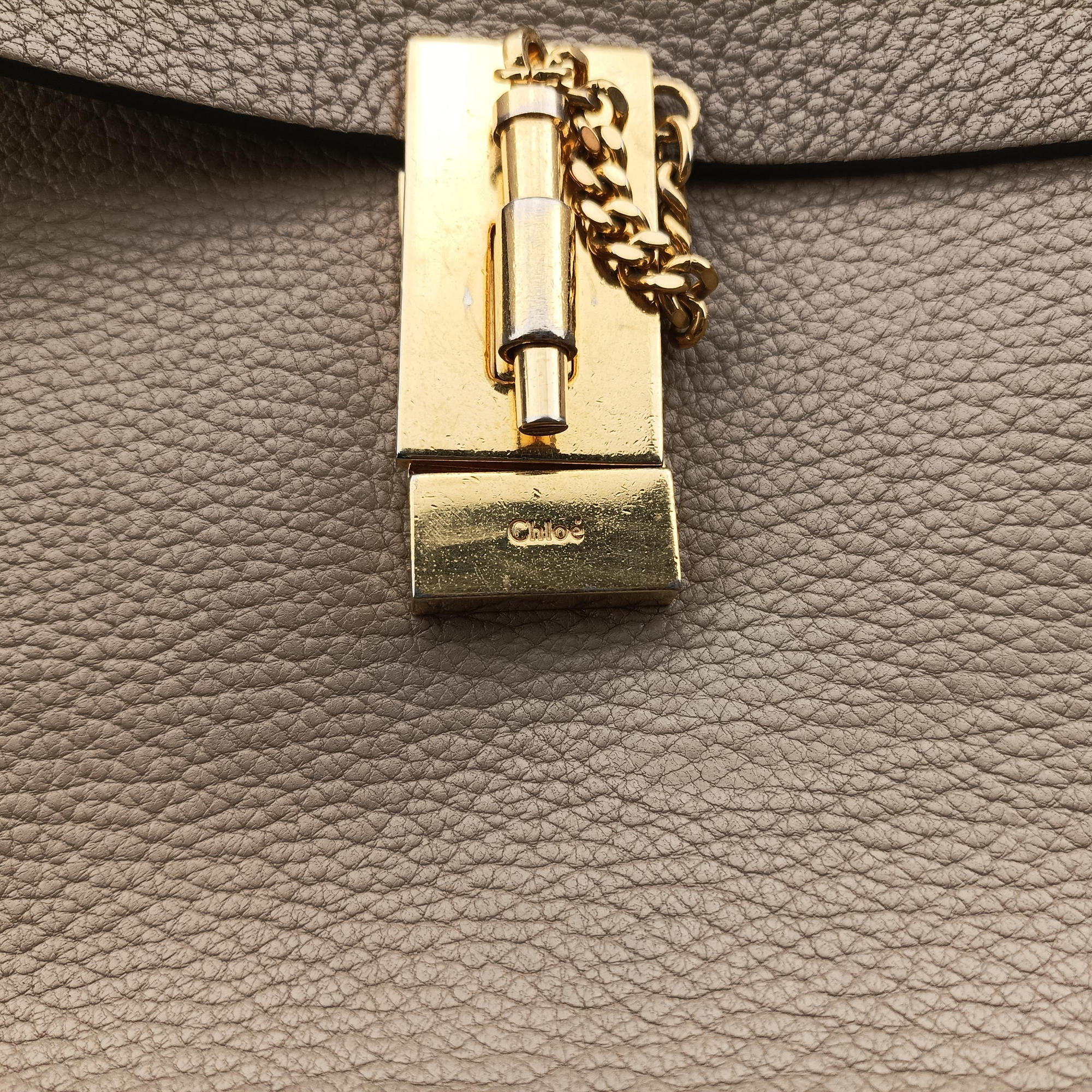 Secondhand Chloe DREW Grey Leather  shoulderbag | stylenewstar