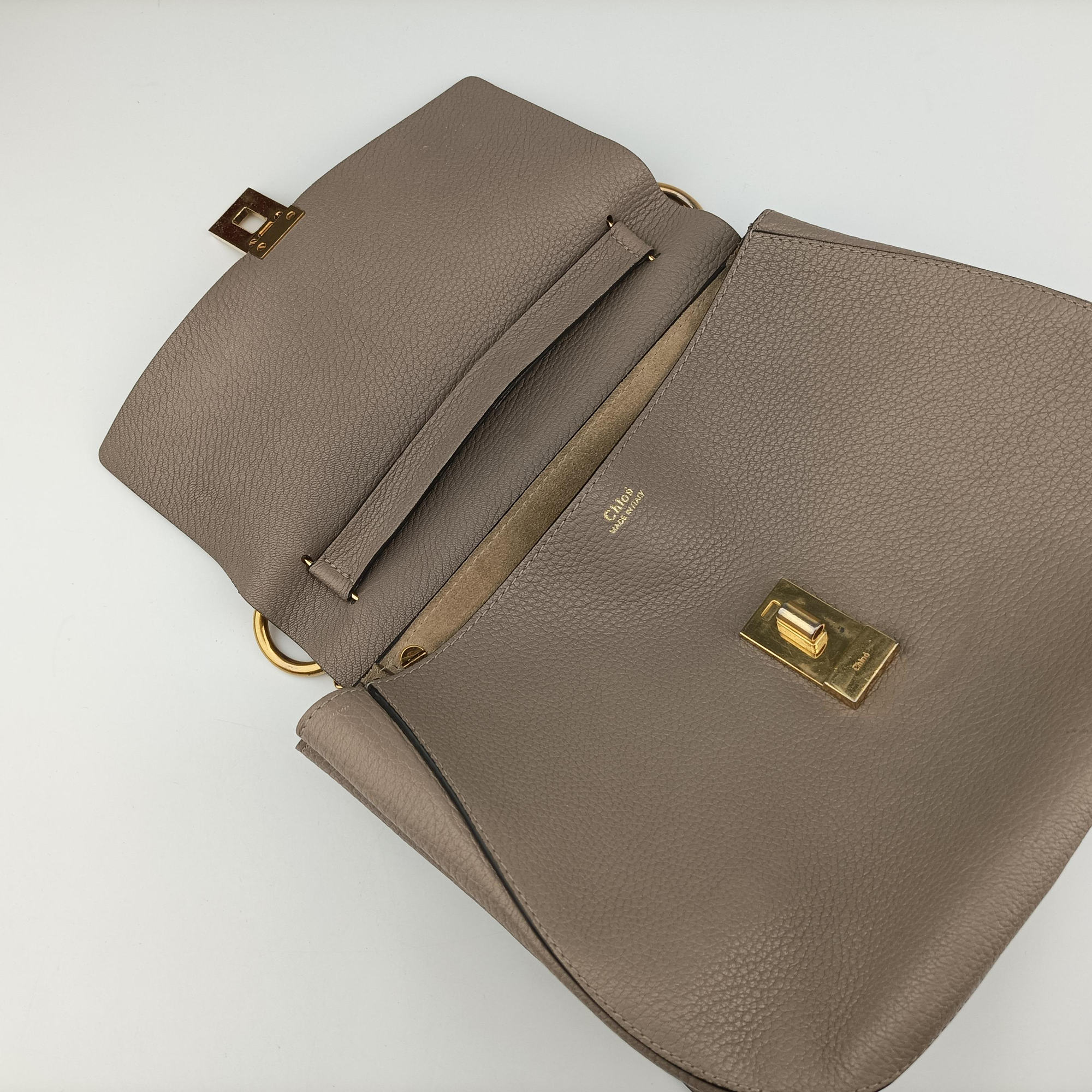 Secondhand Chloe DREW Grey Leather  shoulderbag | stylenewstar