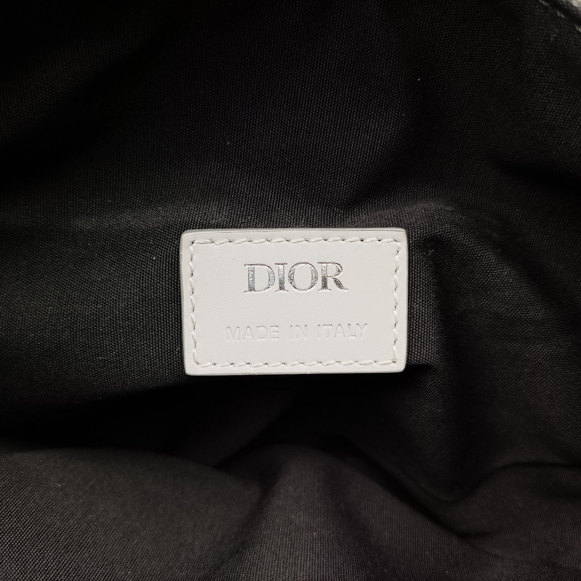 Secondhand Christian Dior Saddle Grey PVC coated canvas × leather  crossbodybag | stylenewstar