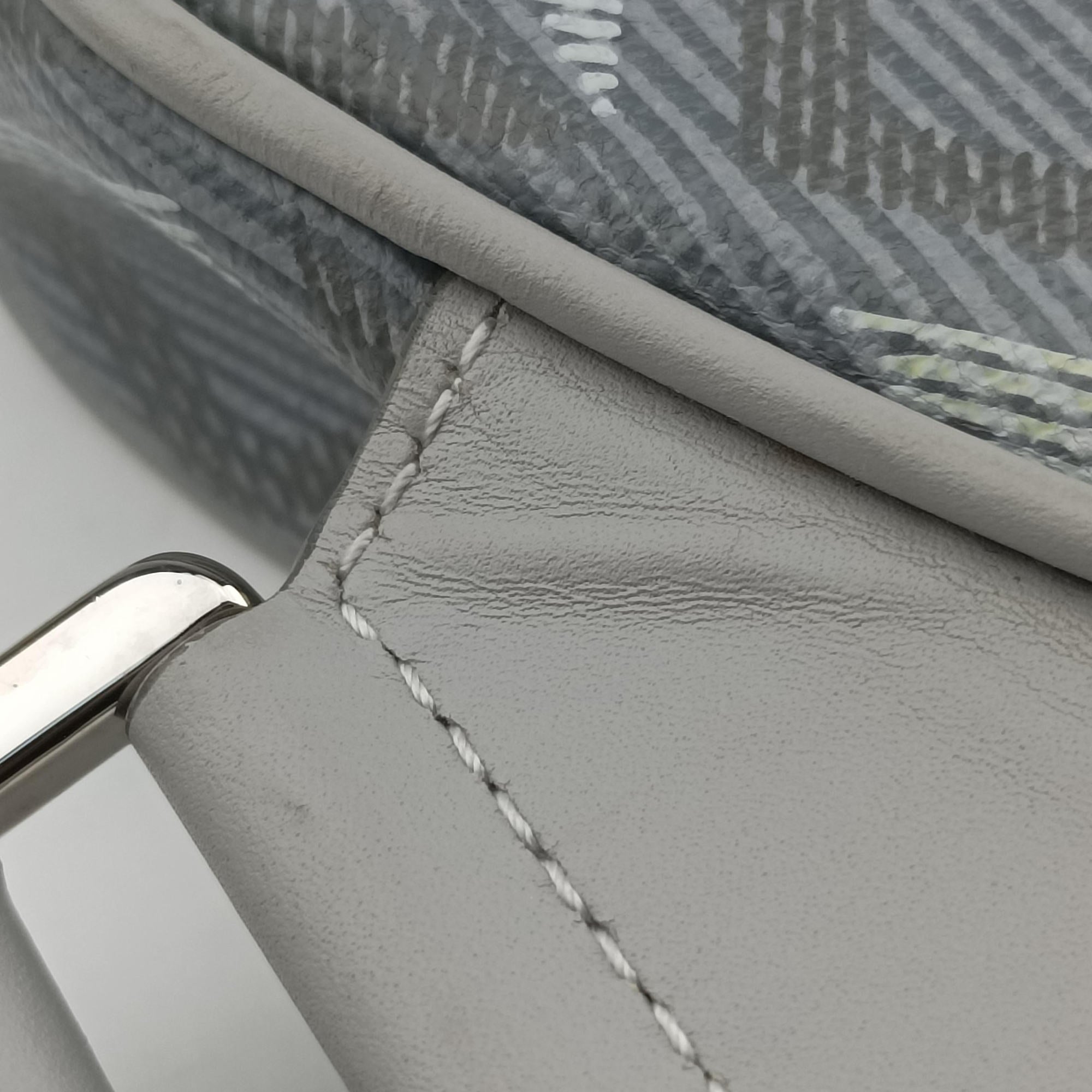 Secondhand Christian Dior Saddle Grey PVC coated canvas × leather  crossbodybag | stylenewstar