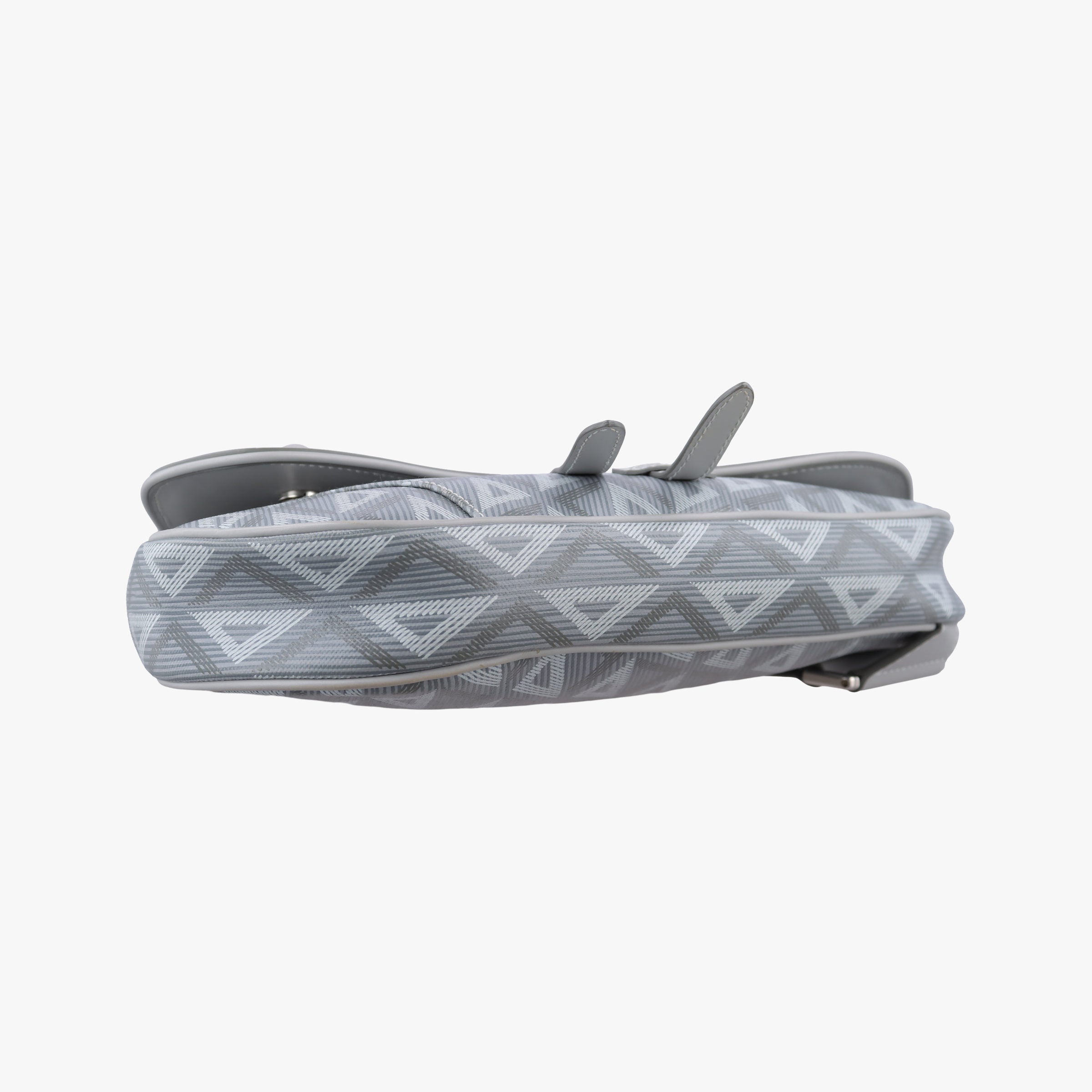 Secondhand Christian Dior Saddle Grey PVC coated canvas × leather  crossbodybag | stylenewstar