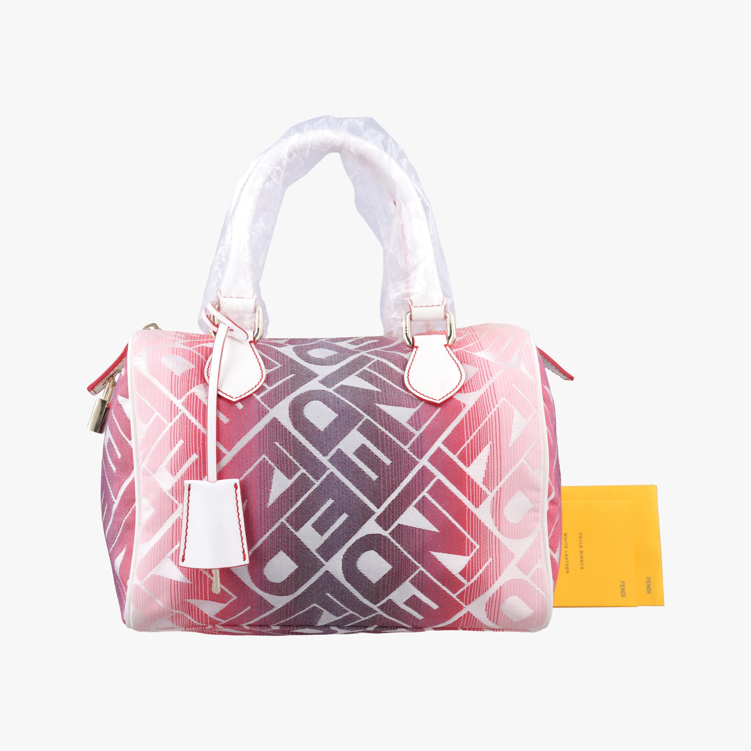 Pre-owned Fendi Forever Gradient Print  Pink × Fuchsia Canvas × Leather 8BL068 handbag | stylenewstar
