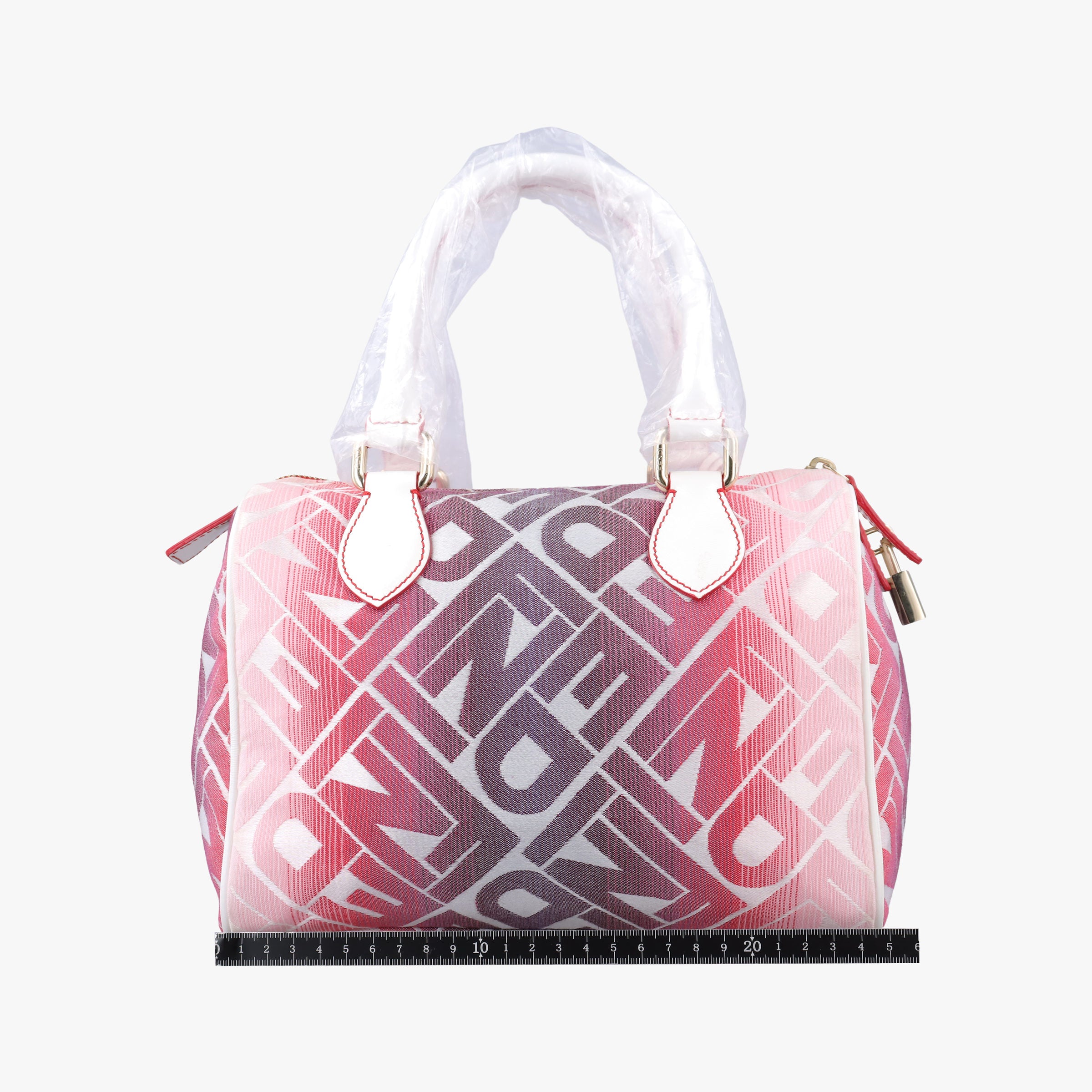 Pre-owned Fendi Forever Gradient Print  Pink × Fuchsia Canvas × Leather 8BL068 handbag | stylenewstar