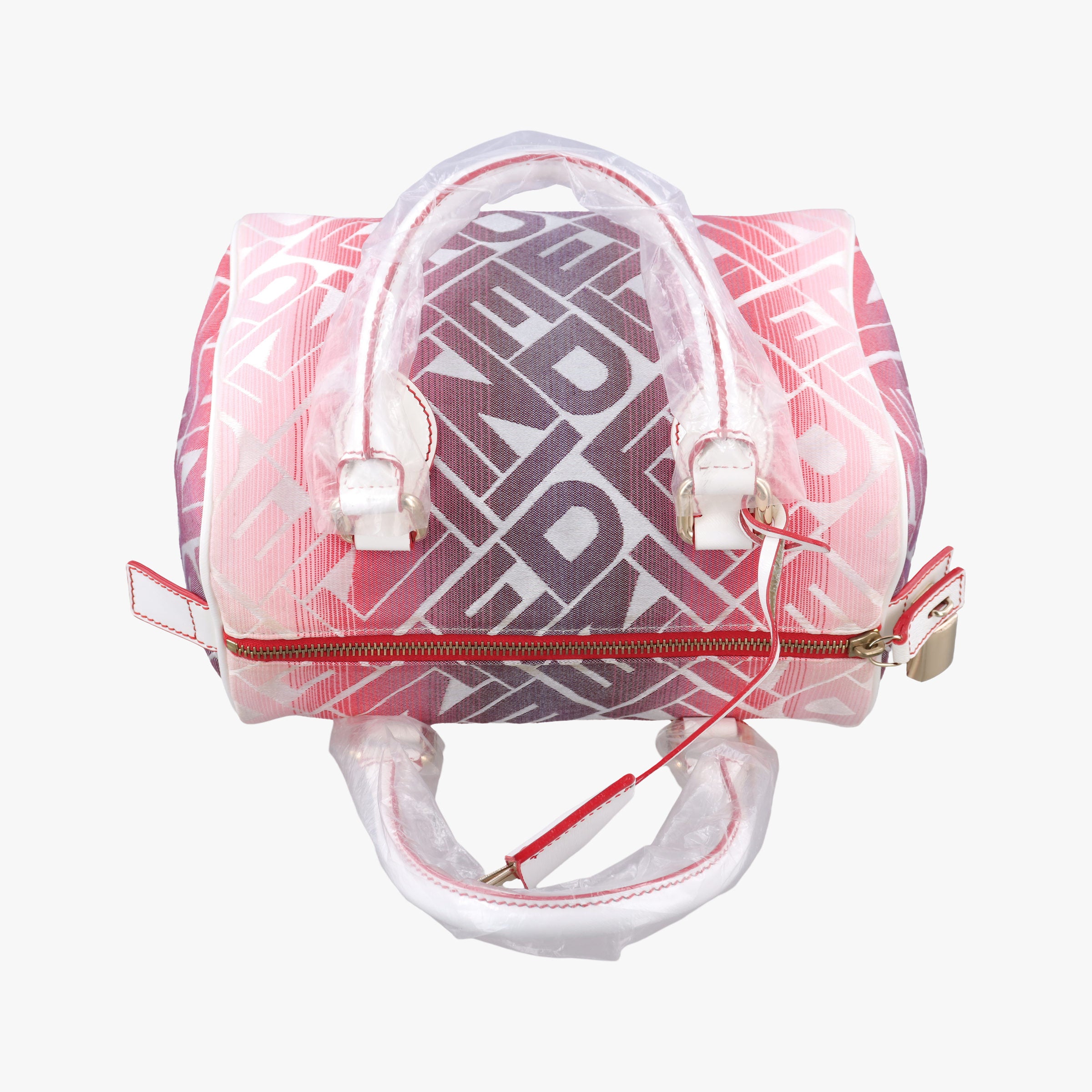 Pre-owned Fendi Forever Gradient Print  Pink × Fuchsia Canvas × Leather 8BL068 handbag | stylenewstar
