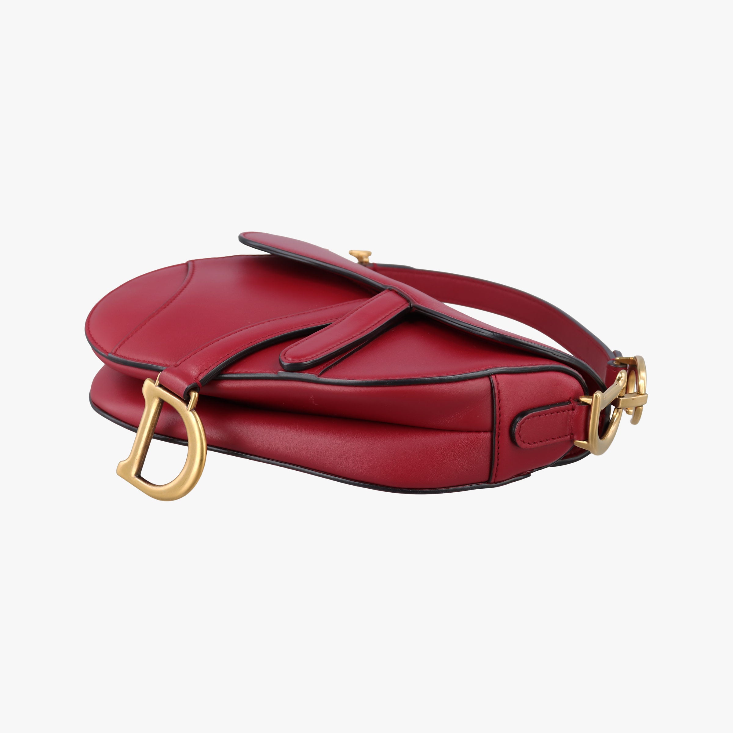 Pre-owned Christian Dior Saddle Red Leather  handbag | stylenewstar