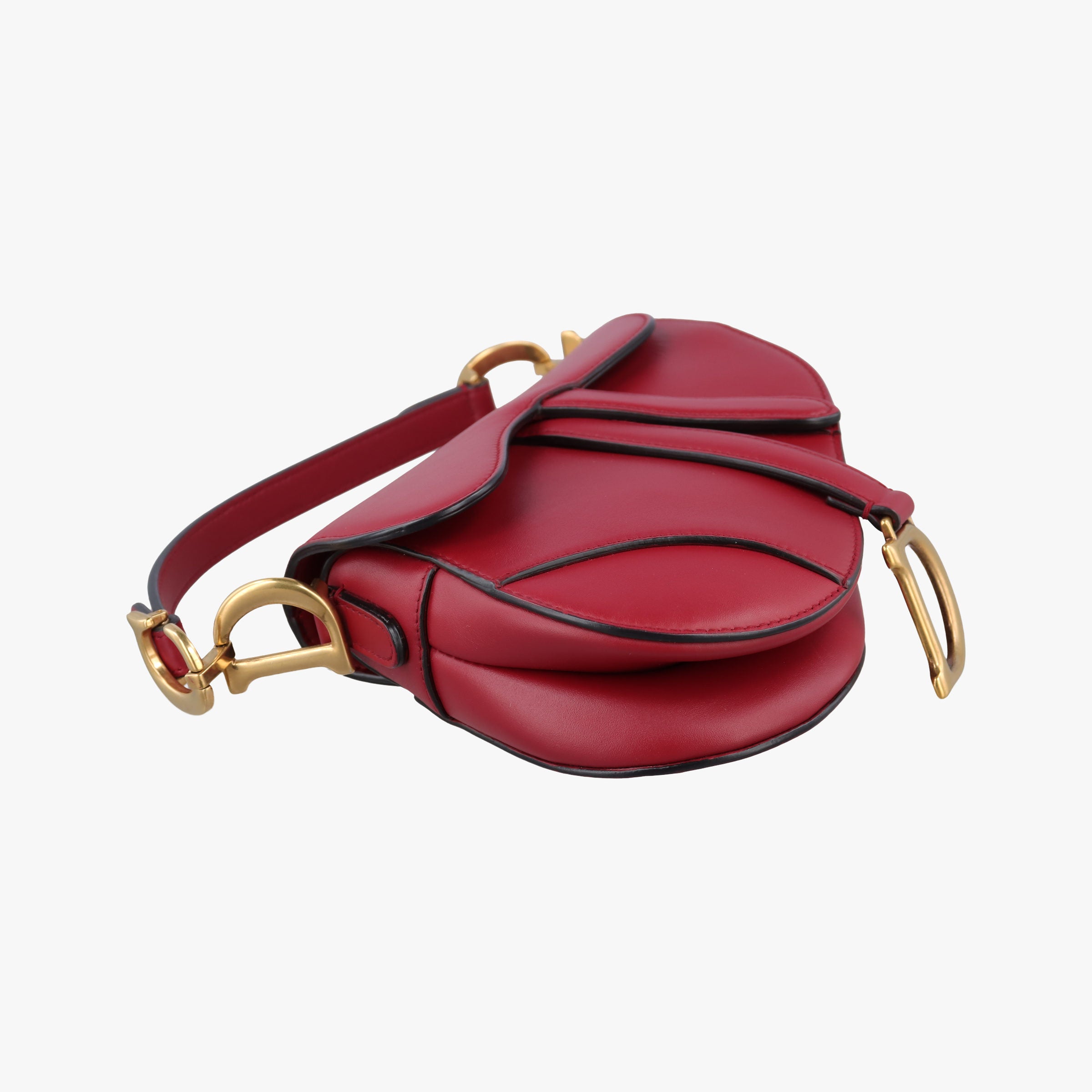 Pre-owned Christian Dior Saddle Red Leather  handbag | stylenewstar