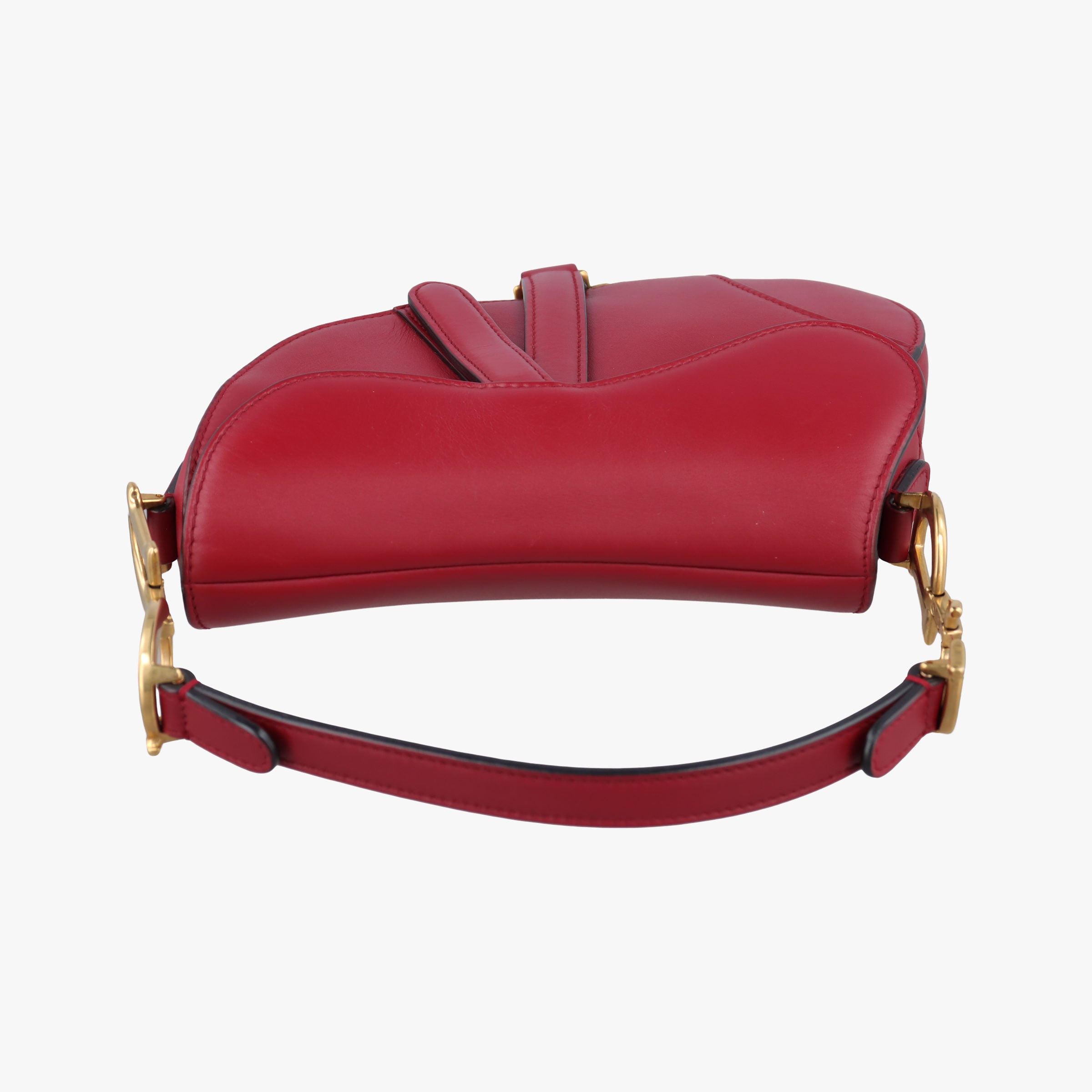 Pre-owned Christian Dior Saddle Red Leather  handbag | stylenewstar